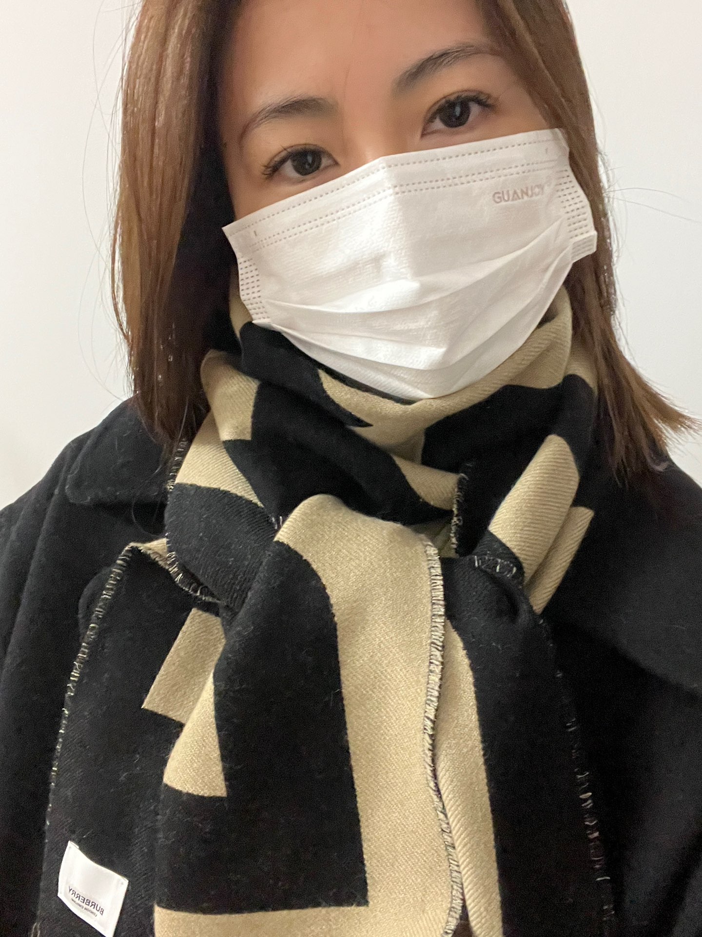 custom review-Burberry Вязаные шарфы Женские Хаки Черный