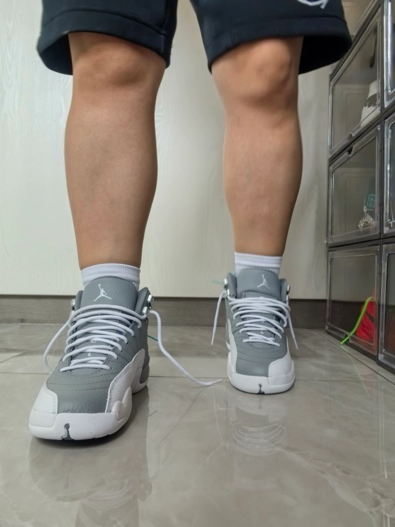 custom review-Jordan Air Джордан 12 Ретро Высокие Детские Баскетбольные Кроссовки Синие Белые