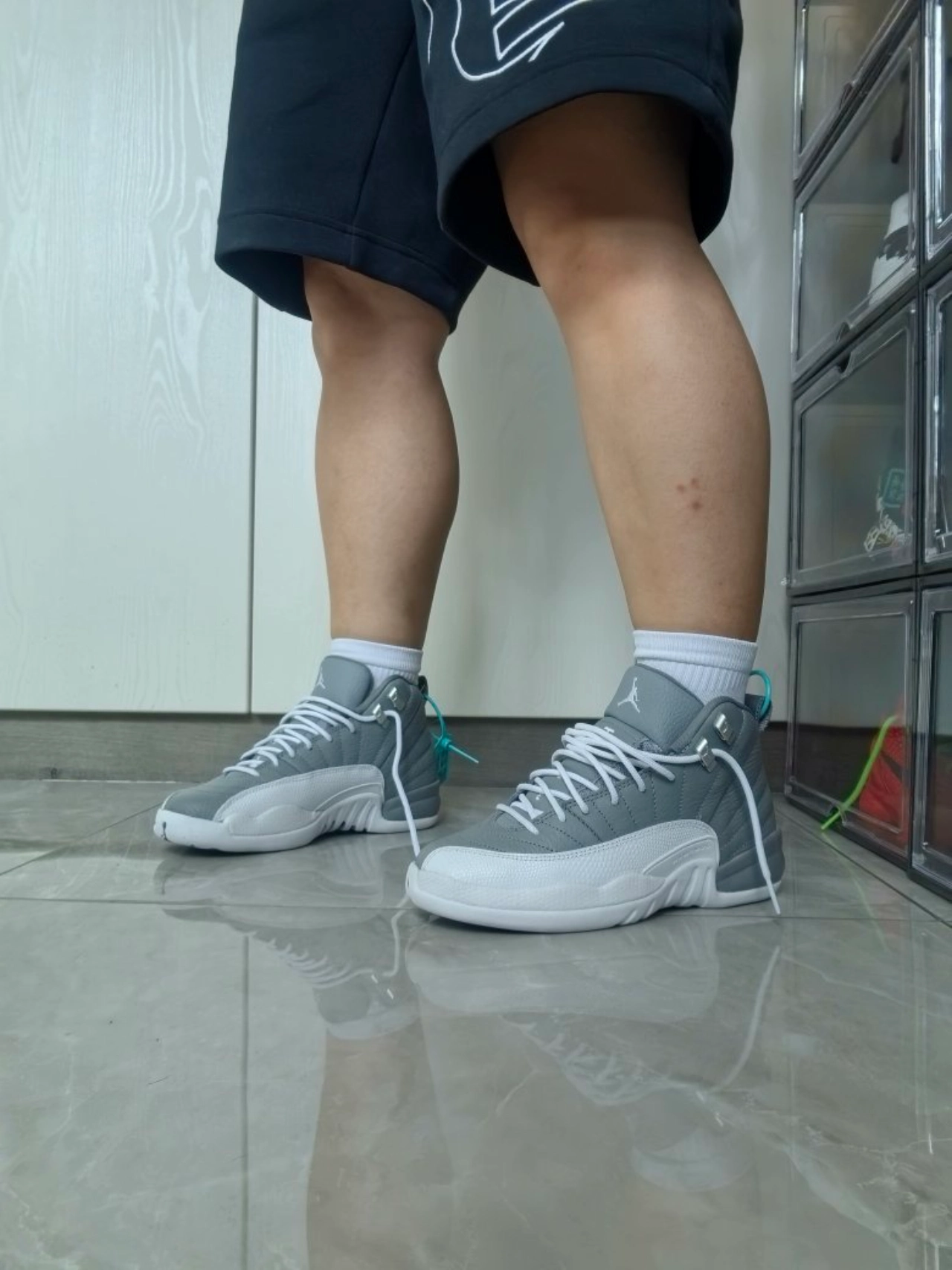 custom review-Jordan Air Джордан 12 Ретро Высокие Детские Баскетбольные Кроссовки Синие Белые