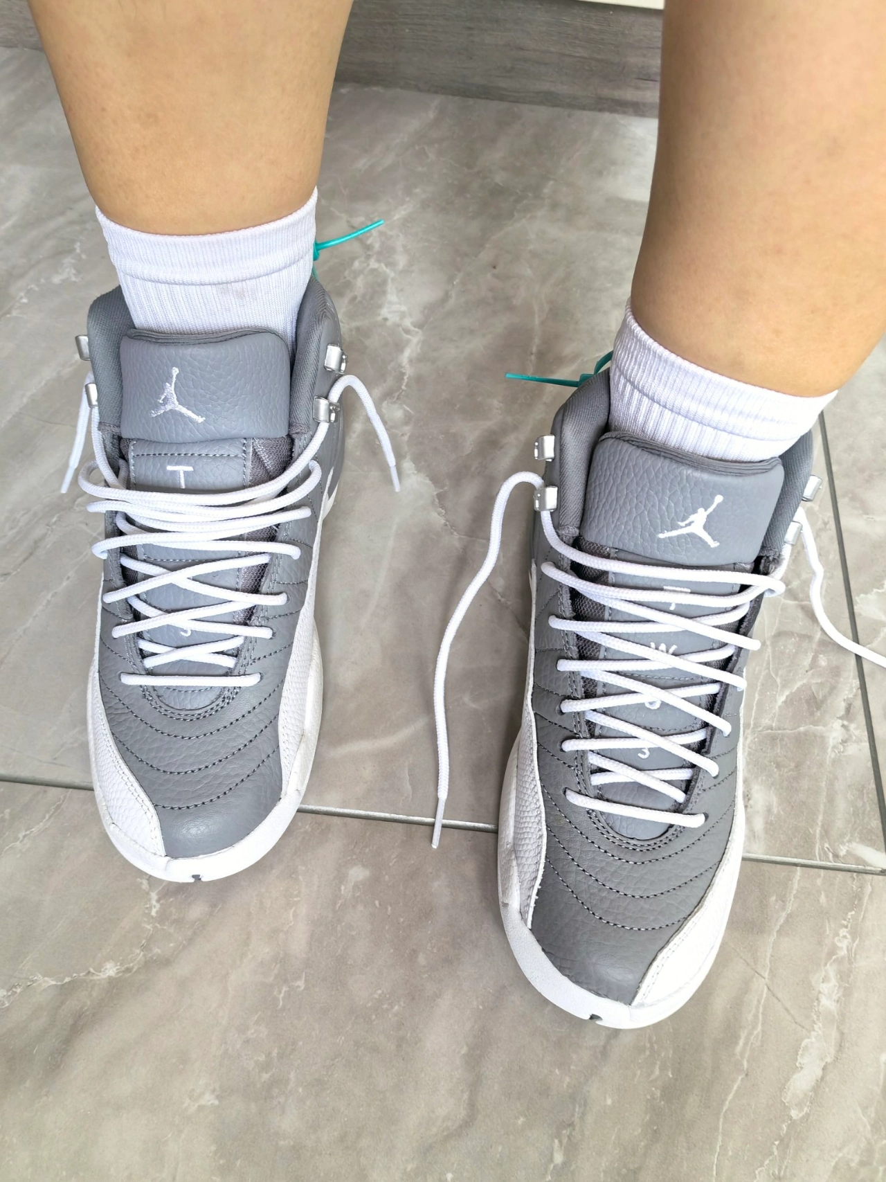 custom review-Jordan Air Джордан 12 Ретро Высокие Детские Баскетбольные Кроссовки Синие Белые