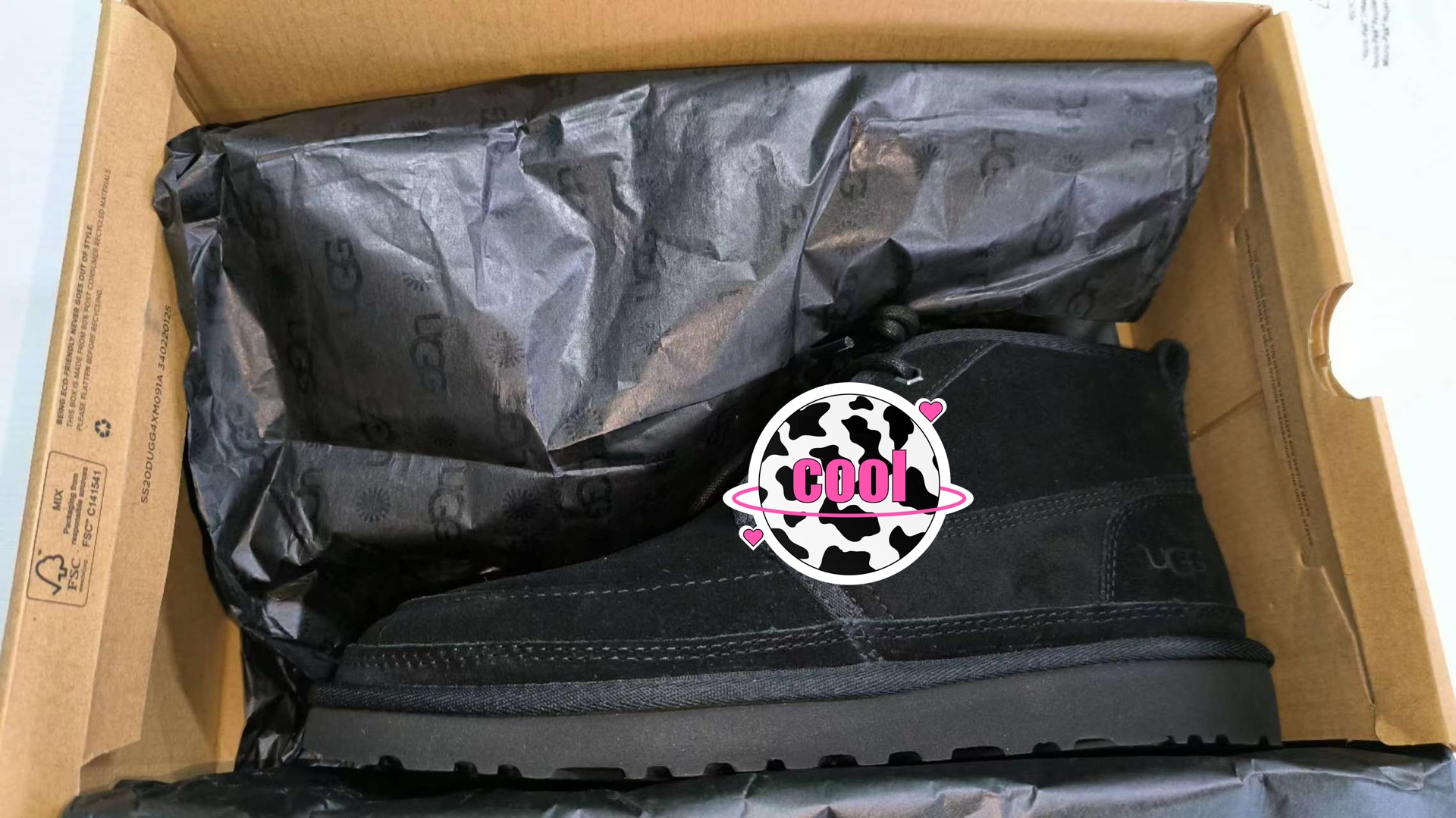 custom review-UGG Neumel Moc Термический Устойчивый к Износу Ботинки для Носка Мужские Черные