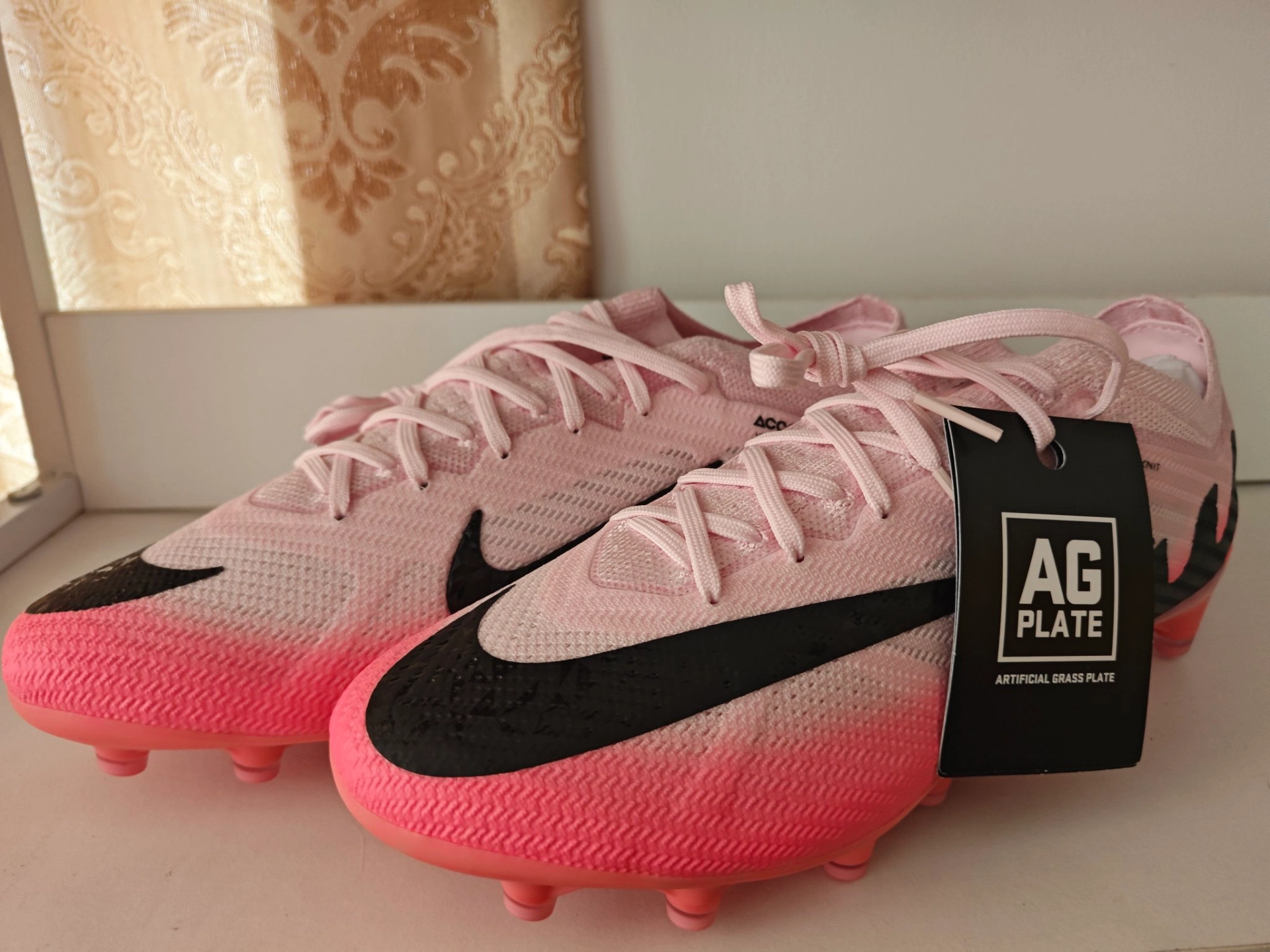 custom review-Nike Air Zoom Vapor 15 AG Искусственная трава Футбольные бутсы Унисекс Розовый