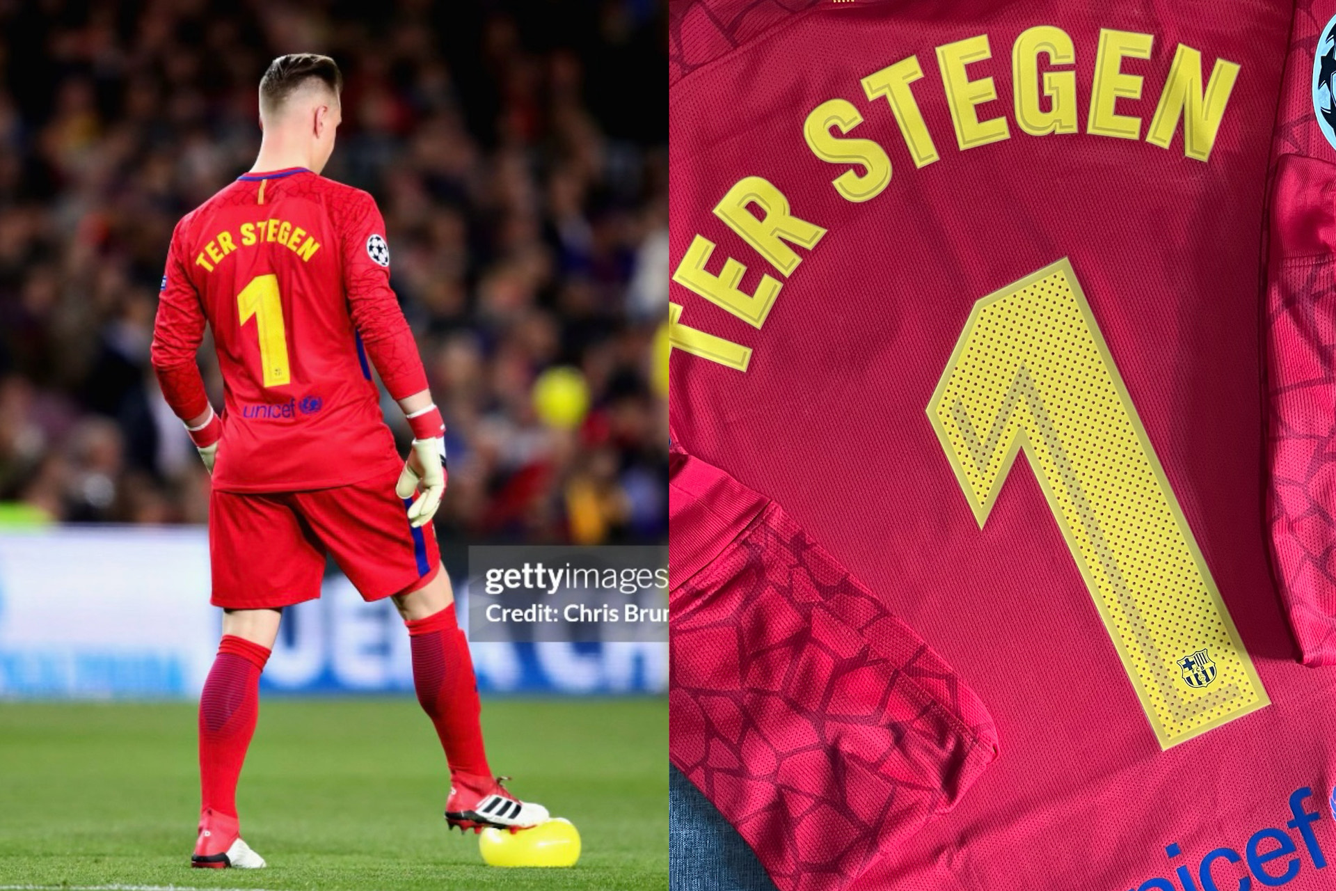 巴萨1718赛季更衣室版球衣 特尔施特根