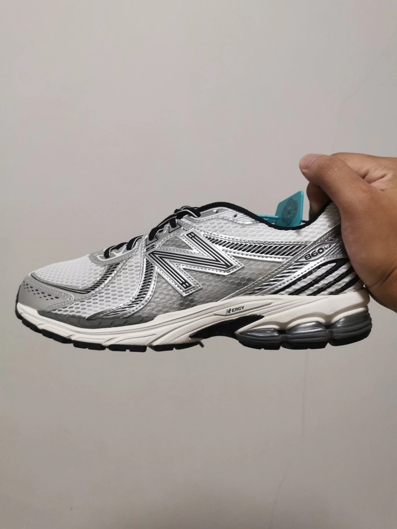 custom review-New Balance NB 860 v2 Амортизация Низкий Топ Беговые кроссовки Унисекс Серебристо-серый