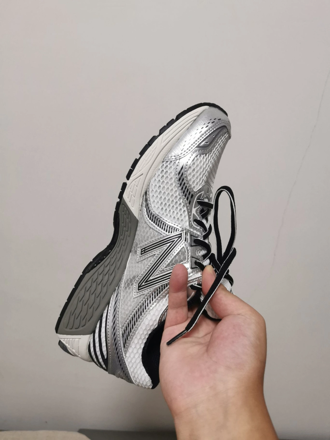 custom review-New Balance NB 860 v2 Амортизация Низкий Топ Беговые кроссовки Унисекс Серебристо-серый