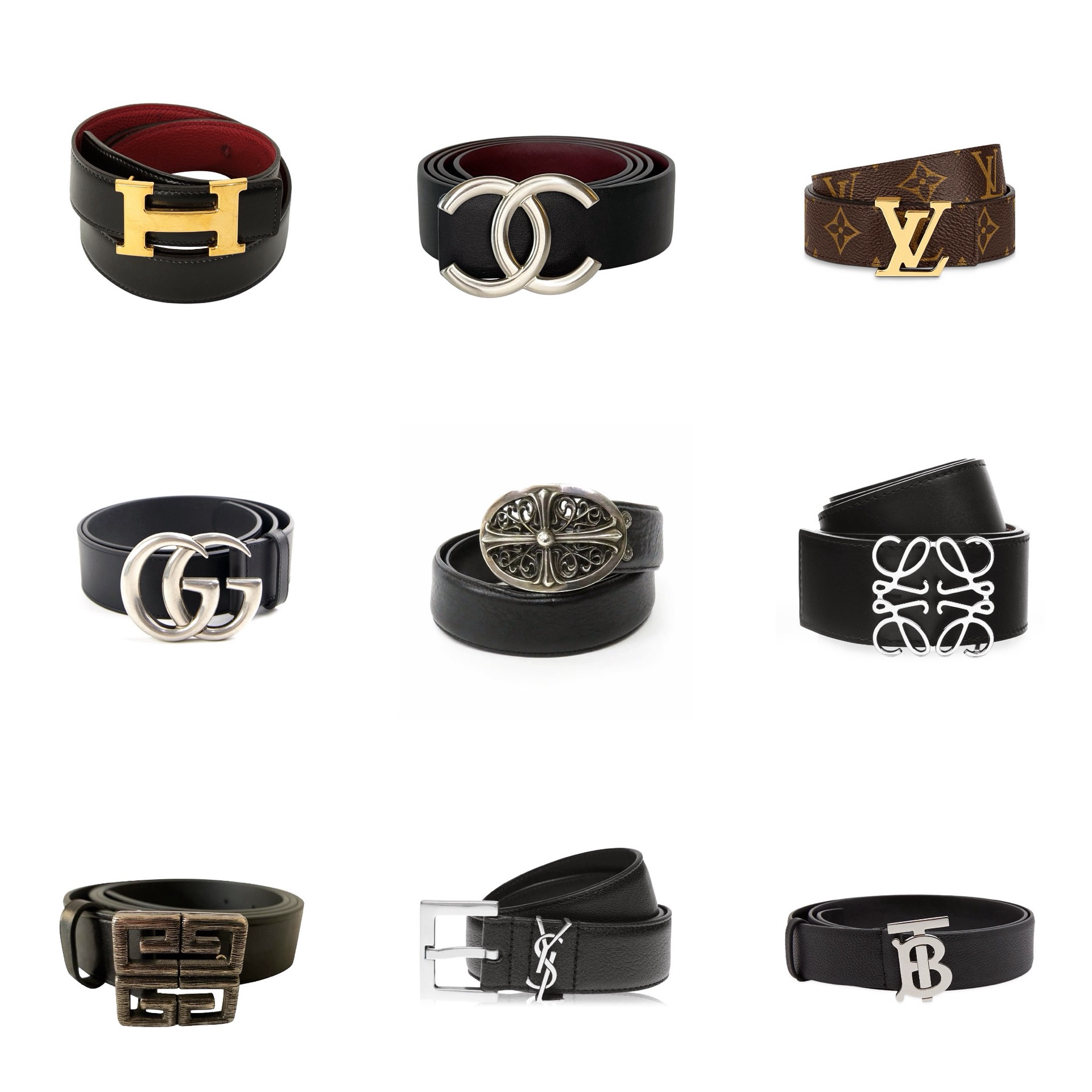 各种品牌的皮带