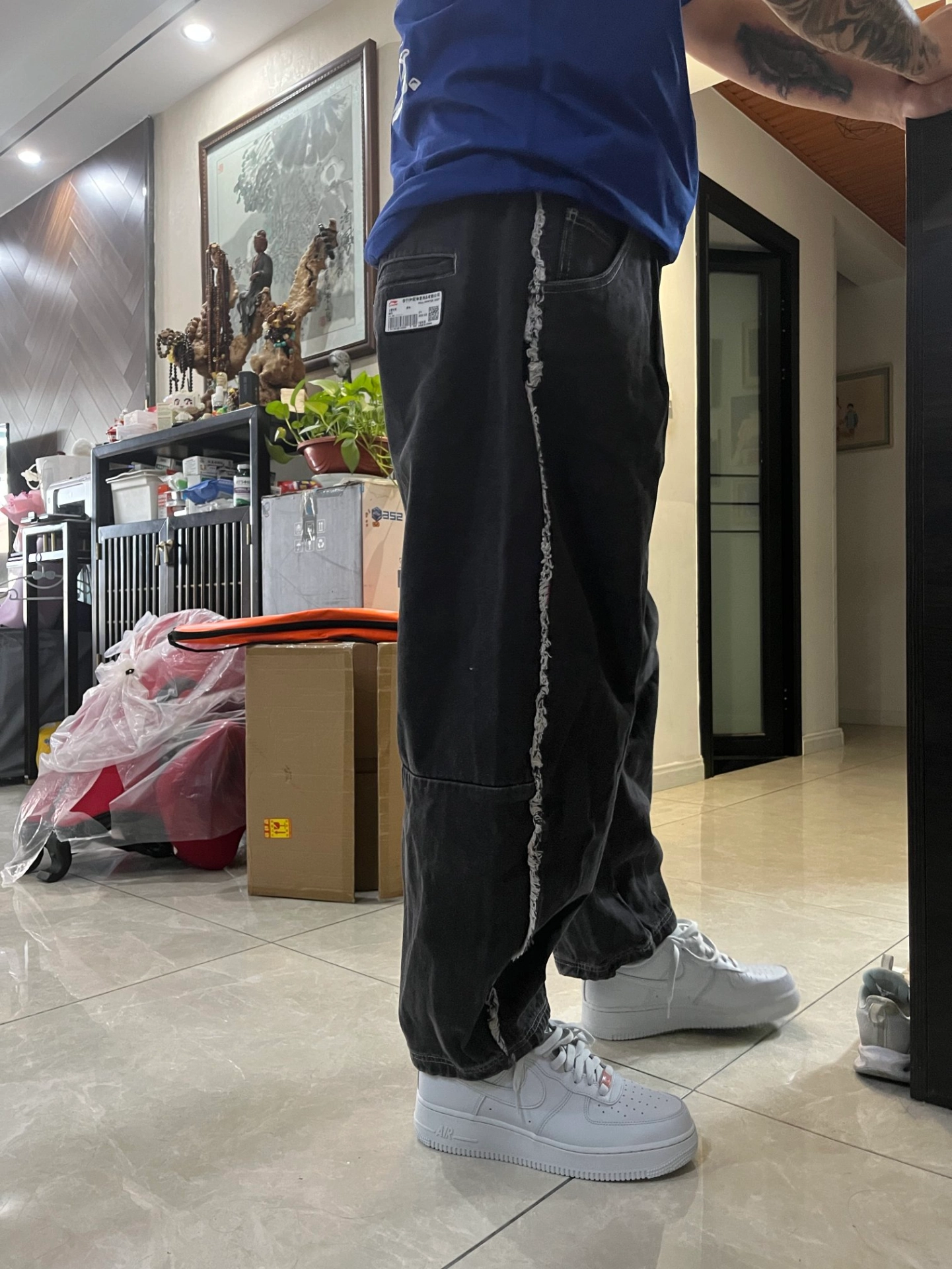 custom review-LINING Черные Мужские Джинсы