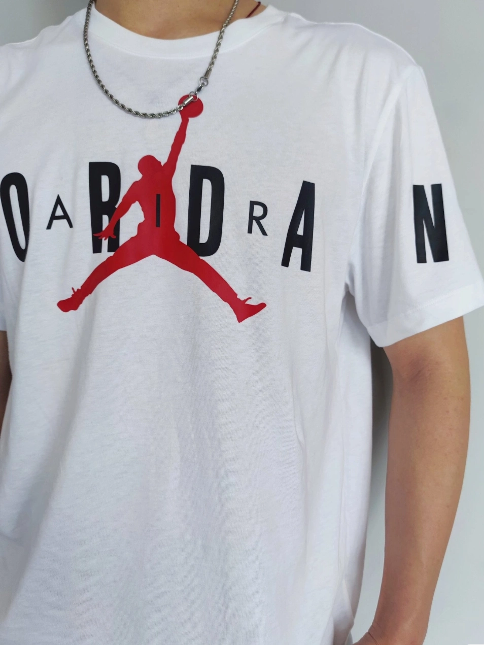 custom review-Джордан Белый Мужская Футболка