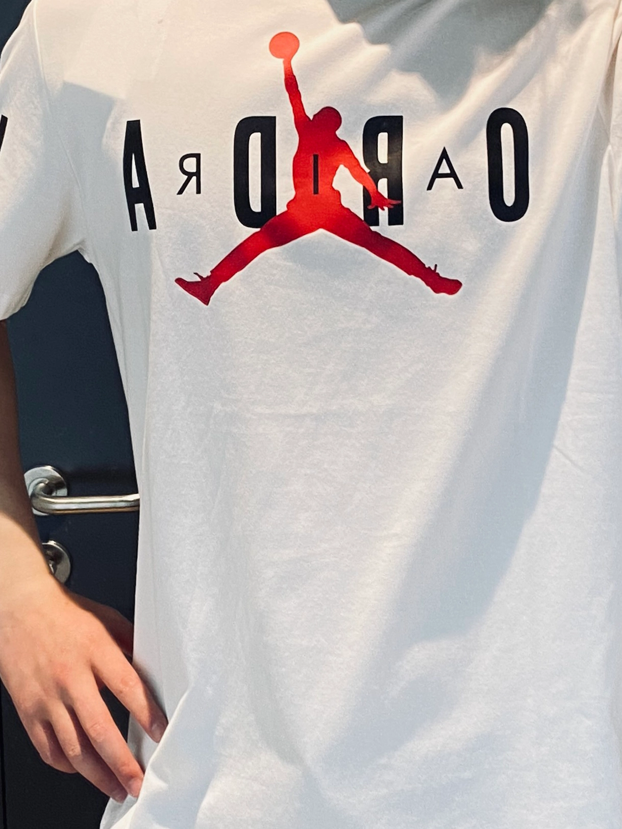 custom review-Джордан Белый Мужская Футболка