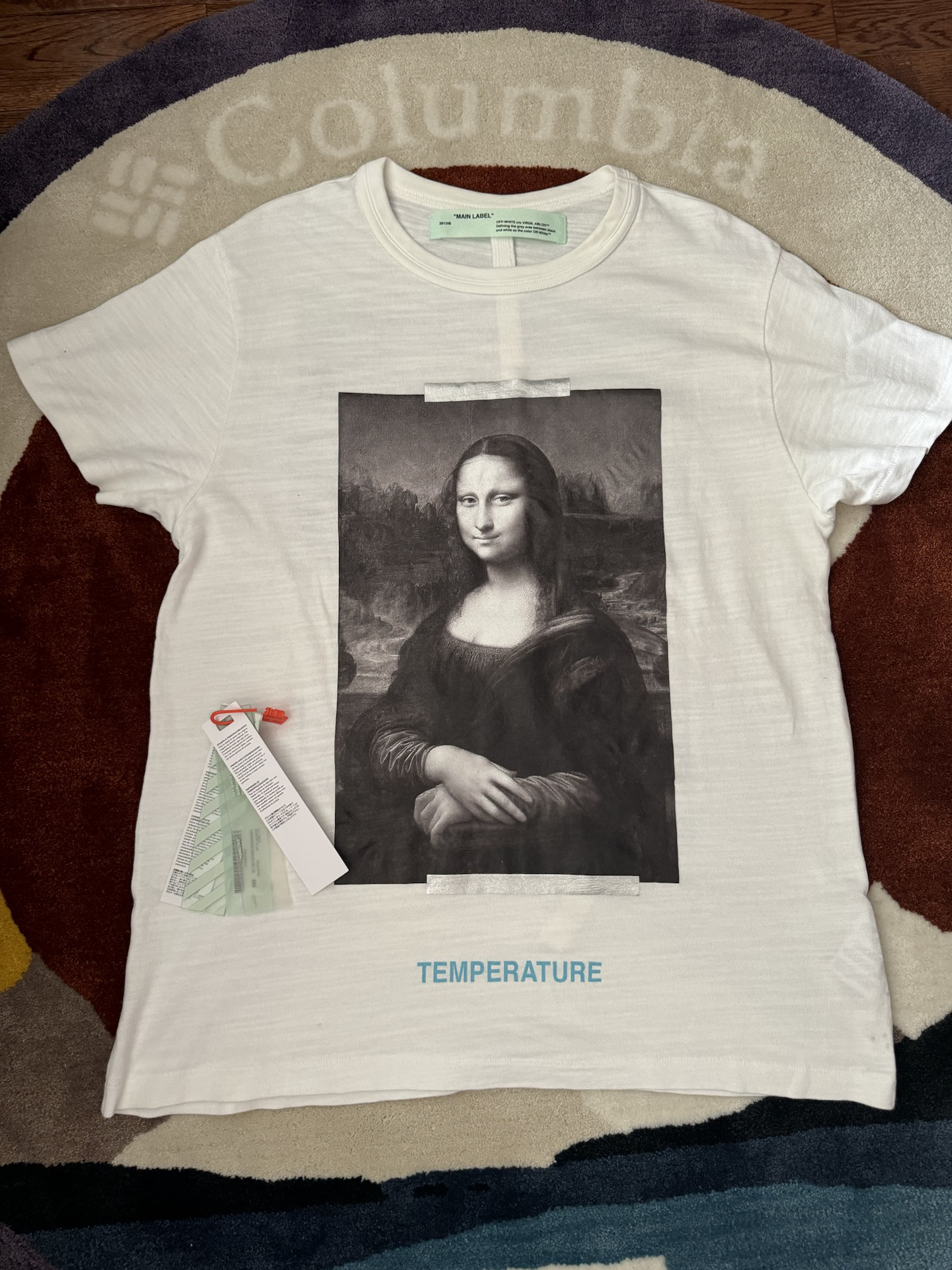 off-white 蒙娜丽莎系列 monalisa人物图案印花短袖t恤 男款白色