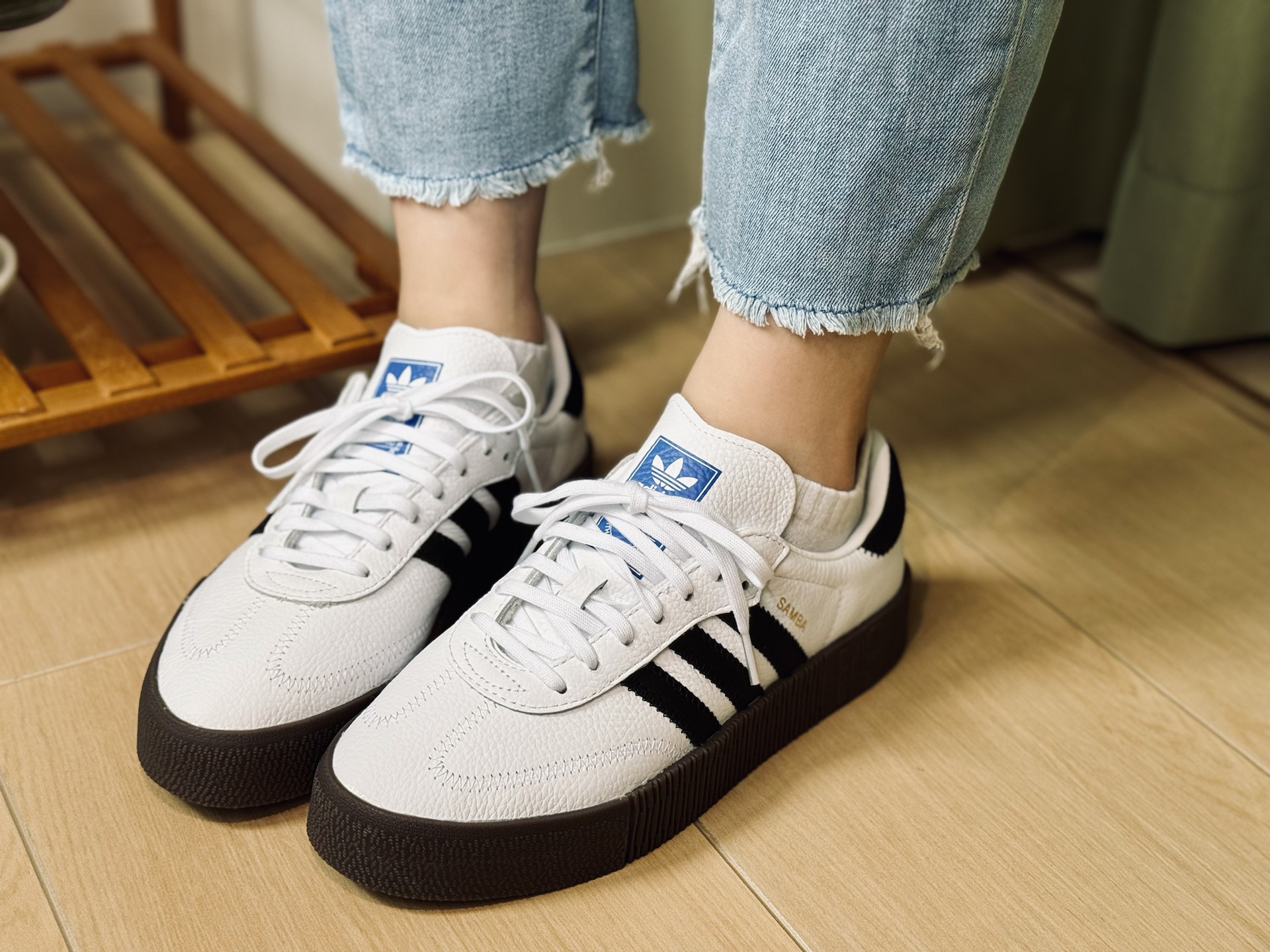 custom review-Adidas Originals Sambarose Low Топ Скейтборд Кроссовки Женские Черный Белый