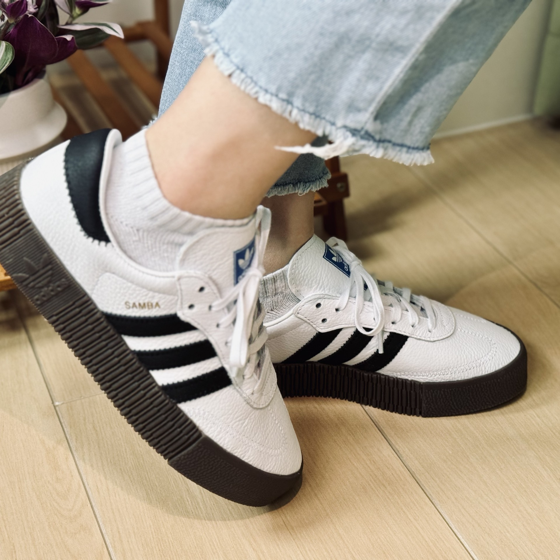custom review-Adidas Originals Sambarose Low Топ Скейтборд Кроссовки Женские Черный Белый