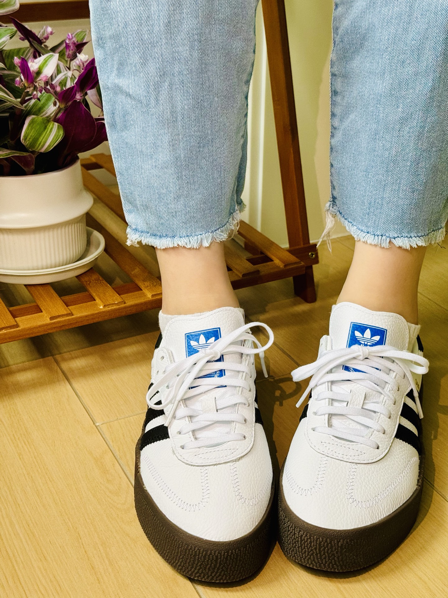 custom review-Adidas Originals Sambarose Low Топ Скейтборд Кроссовки Женские Черный Белый
