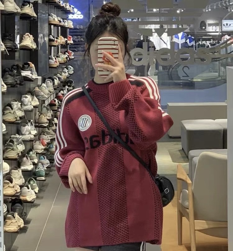 custom review-Adidas Originals ADCBC FW24 LS PO U Adicolor Толстовка Унисекс Руины Бордовый Красный