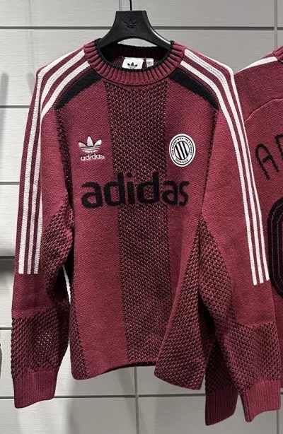 custom review-Adidas Originals ADCBC FW24 LS PO U Adicolor Толстовка Унисекс Руины Бордовый Красный