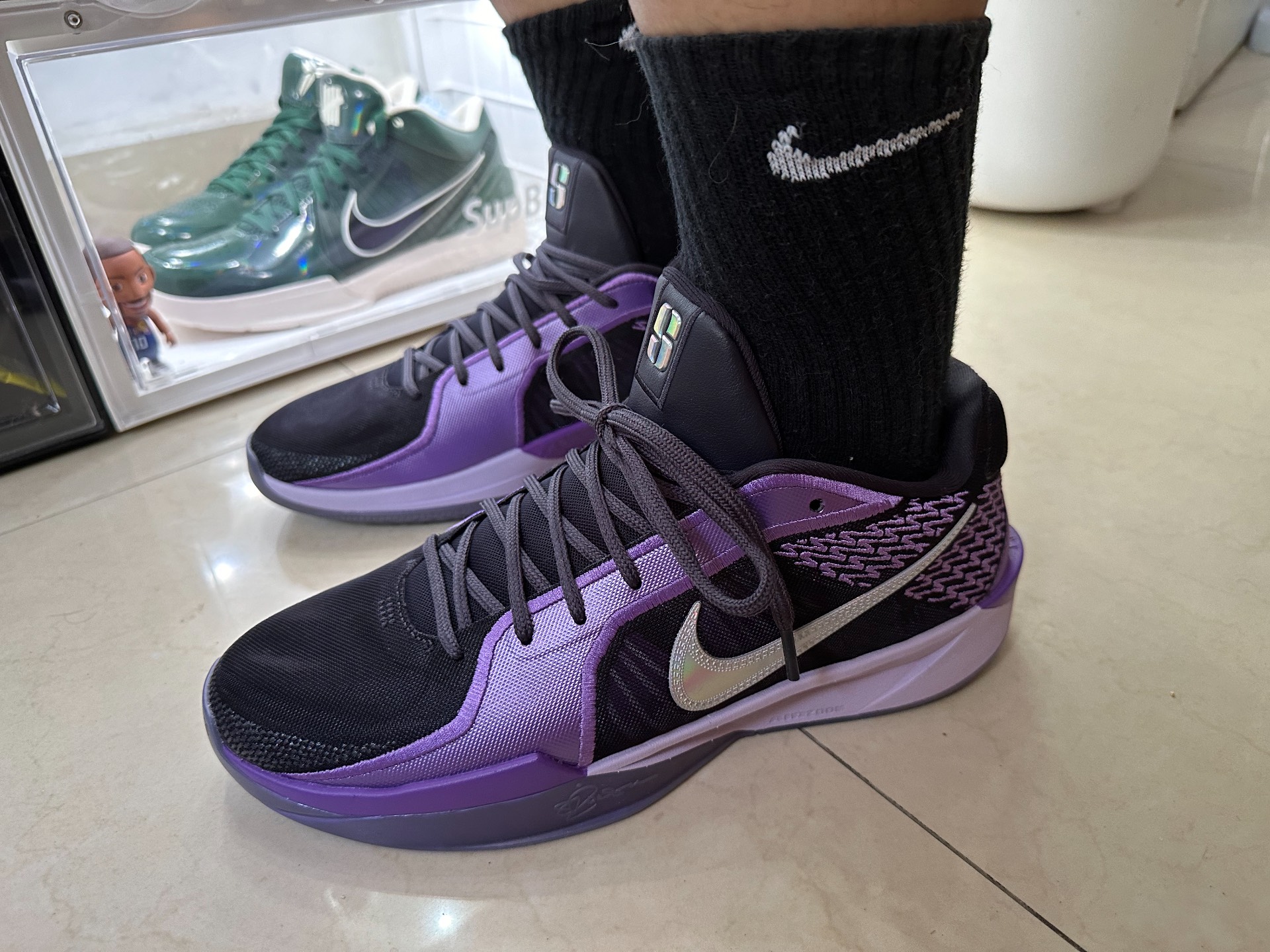 custom review-Nike Sabrina 2 Slip-resistant Abrasion-resistant Low Top Баскетбольные кроссовки Женские Фиолетовый Черный