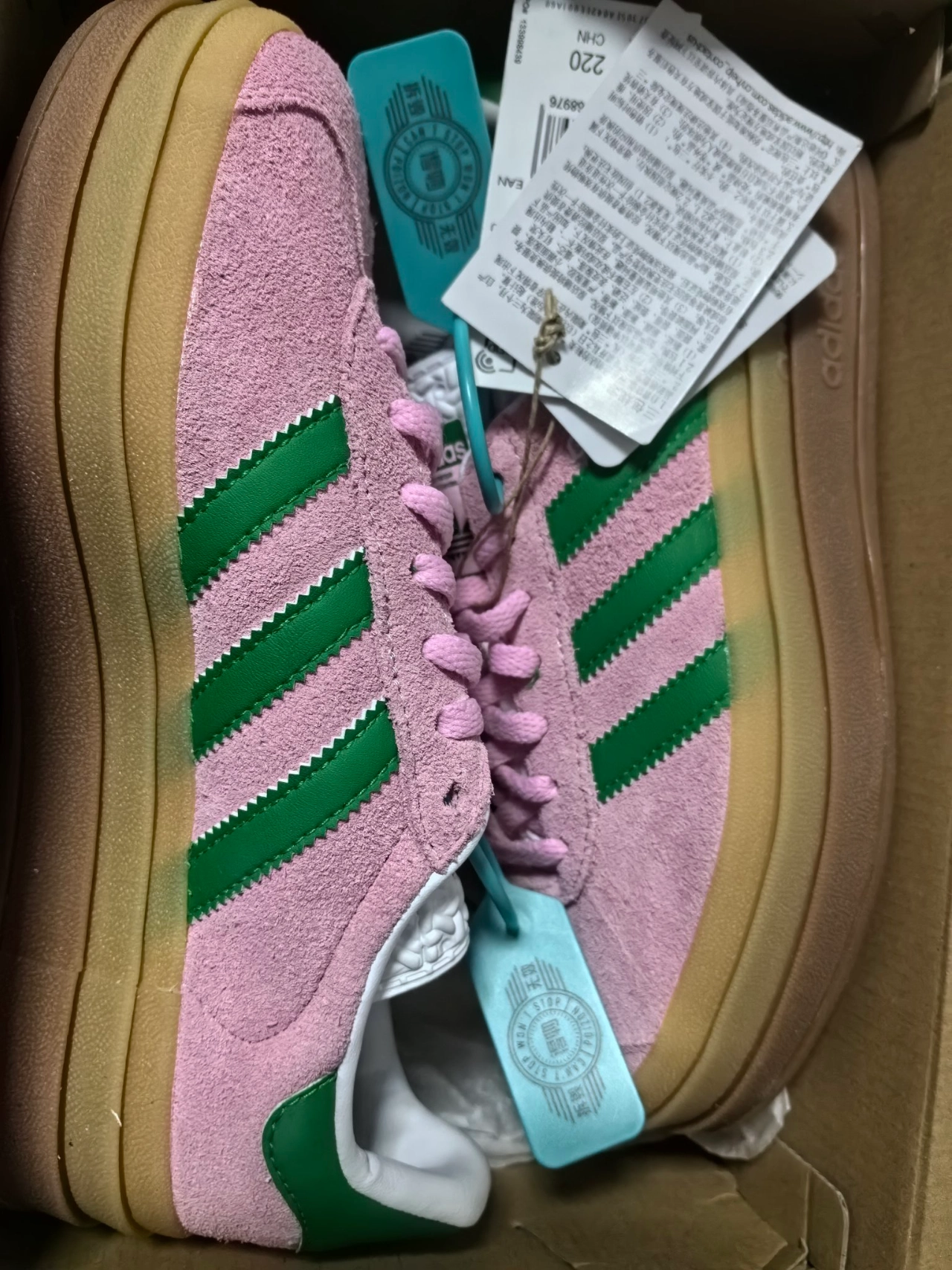 custom review-Adidas Originals GAZELLE BOLD Скейтборд Кроссовки Женские Розовые