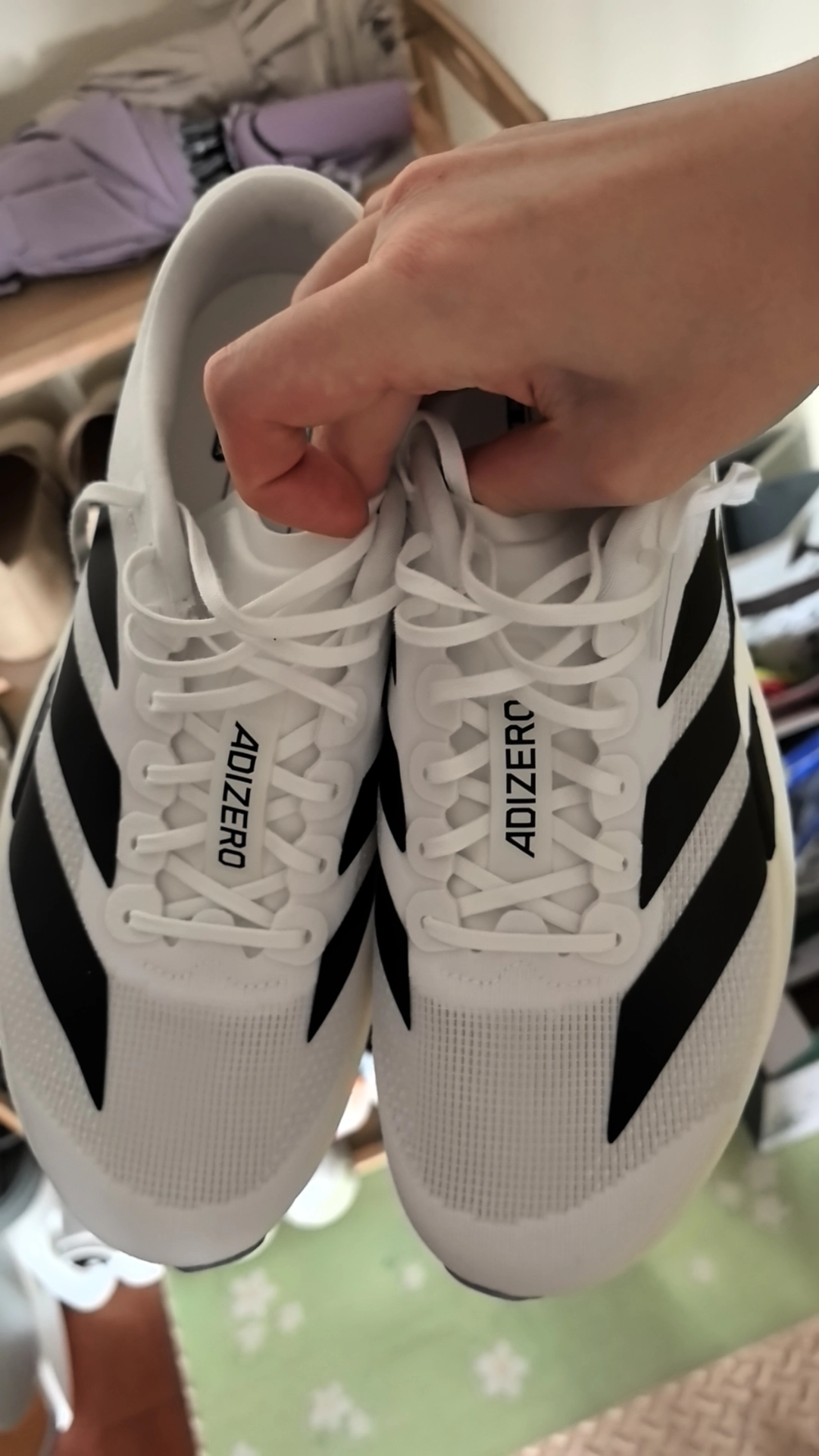 custom review-Adidas Adizero Evo SL Амортизация Износостойкие Низкие Кроссовки для Бега Мужские Белый Черный