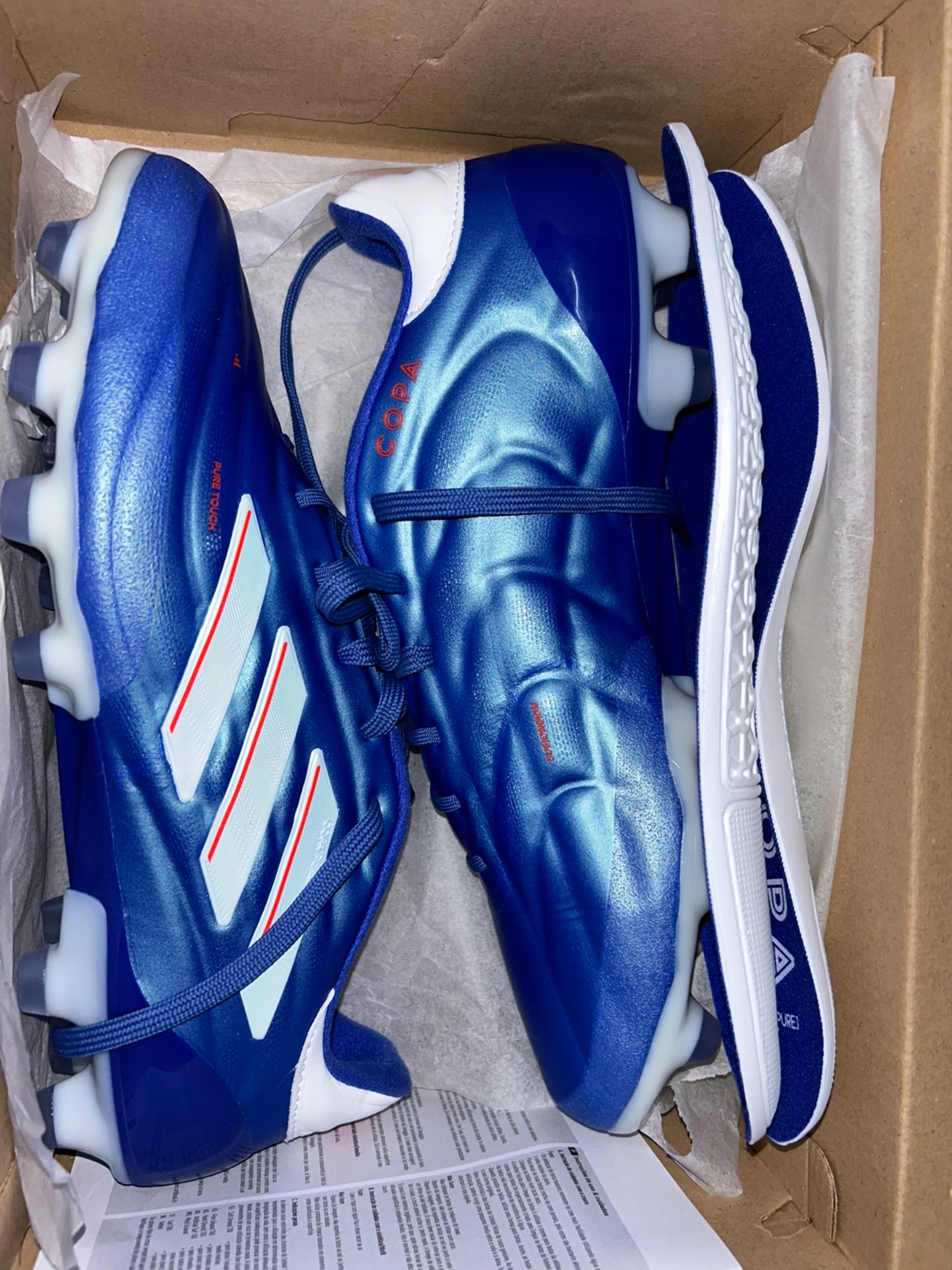 custom review-Adidas Copa Pure 2,1 Амортизация Футбольные бутсы Унисекс Blue