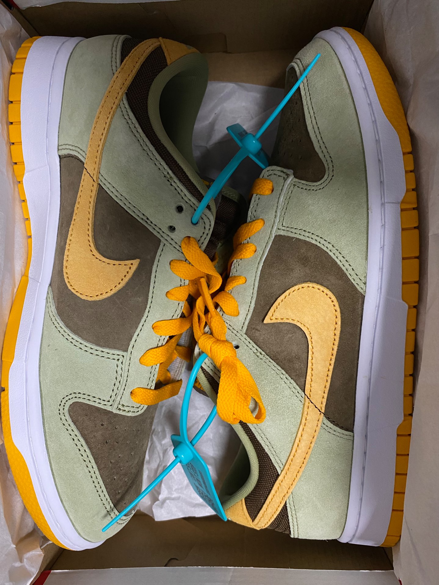 custom review-Nike Dunk Low Топ Скейтборд Кроссовки Унисекс Зеленый Оранжевый Коричневый