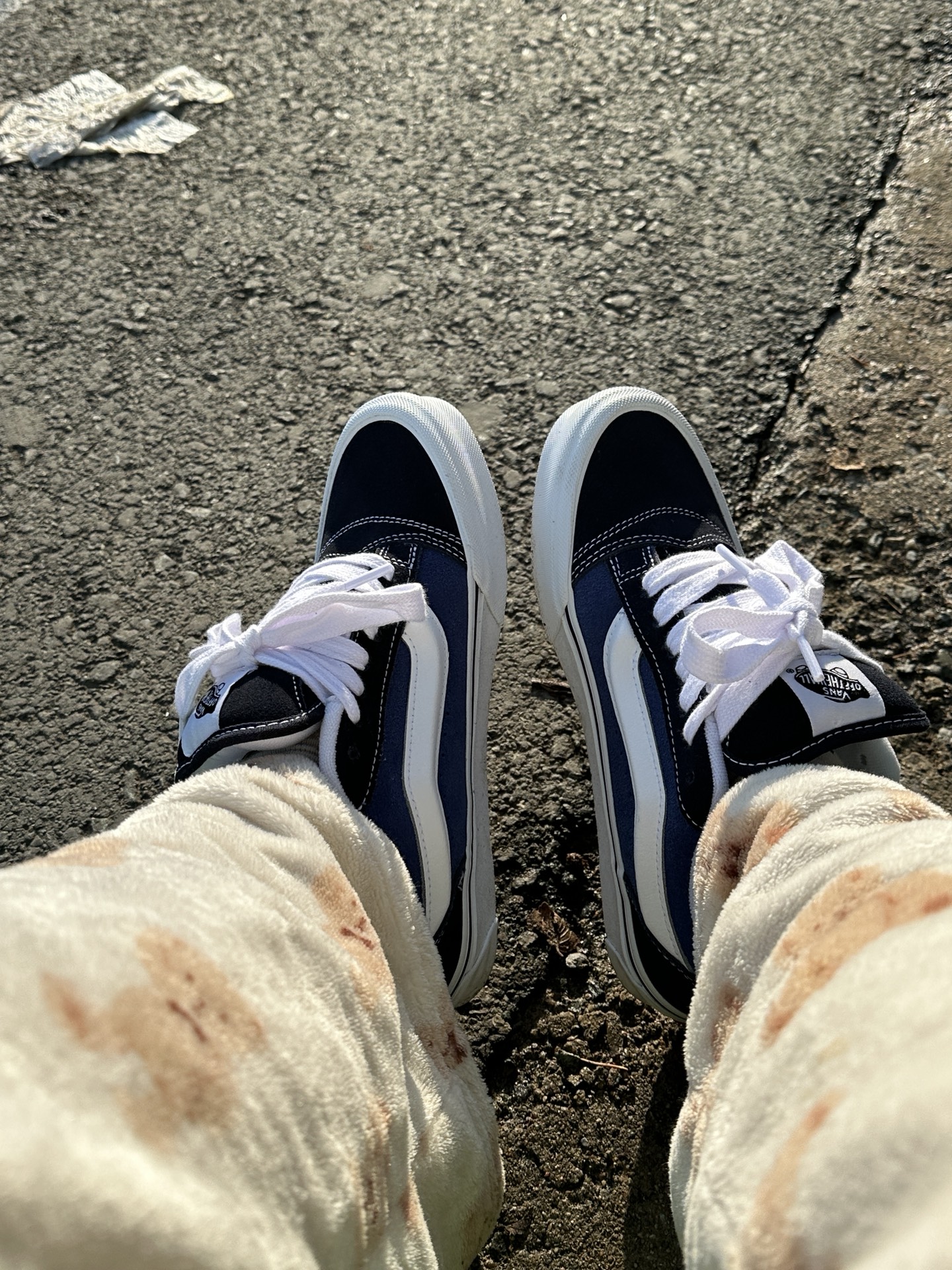 custom review-Vans Knu Skool Устойчивые к истиранию низкие скейтбордические кроссовки унисекс синие и белые