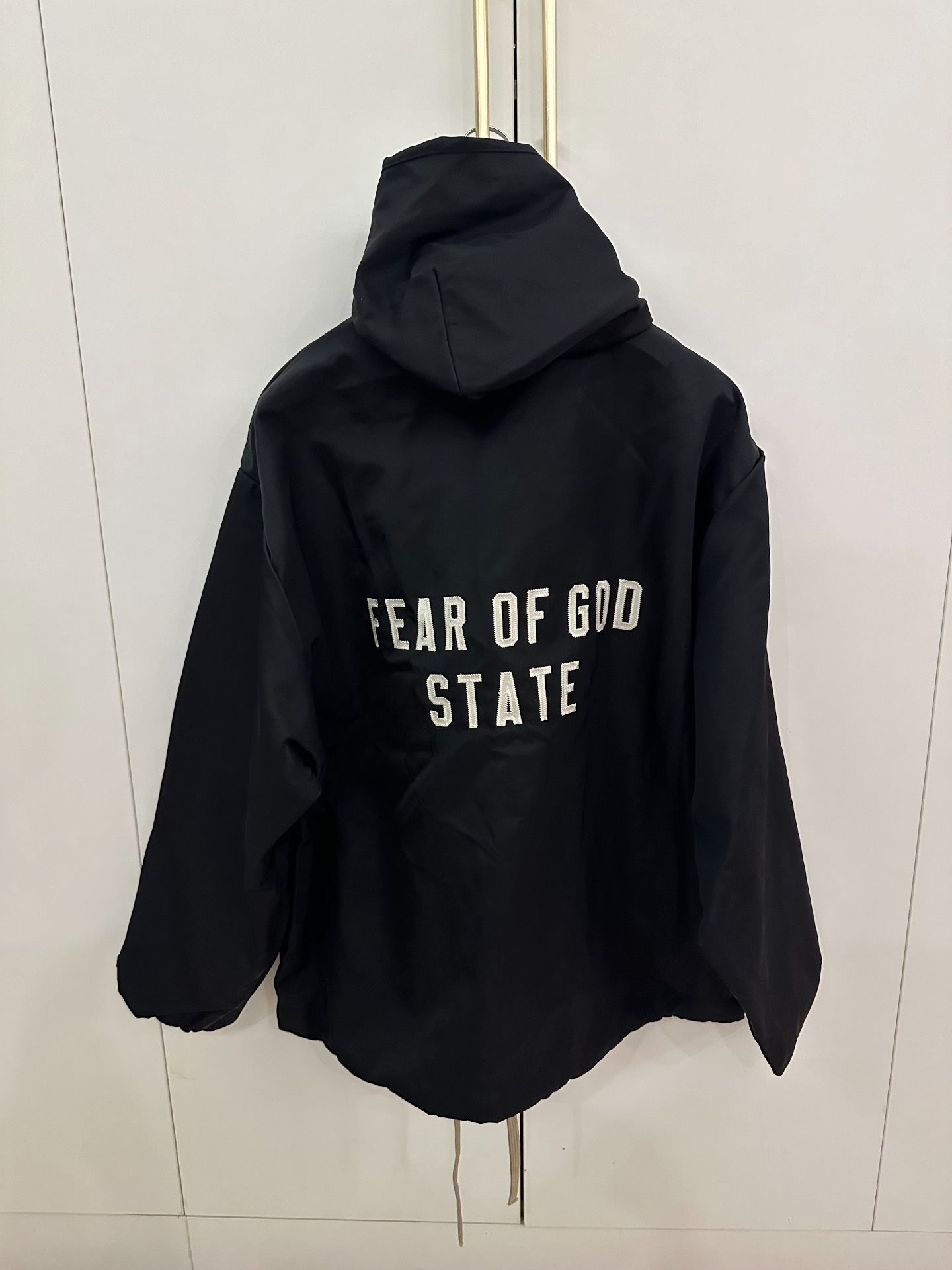 custom review-Fear Of God Essentials Fall24 BACK TO SCHOOL Series Метеоритный Черный Черный Мужские Куртки