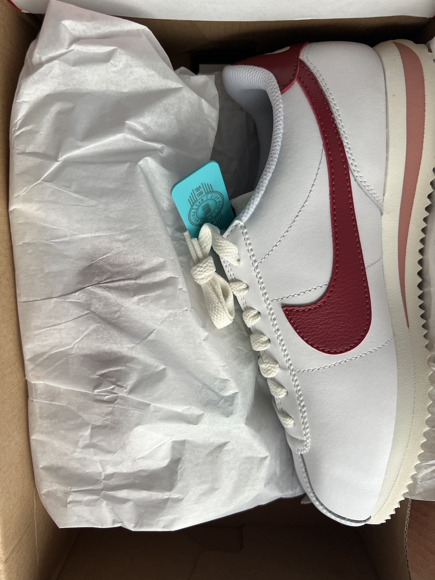 custom review-Nike Cortez Low Топ Повседневный Городской Коммутирование Беговые кроссовки Женские Белые Красные