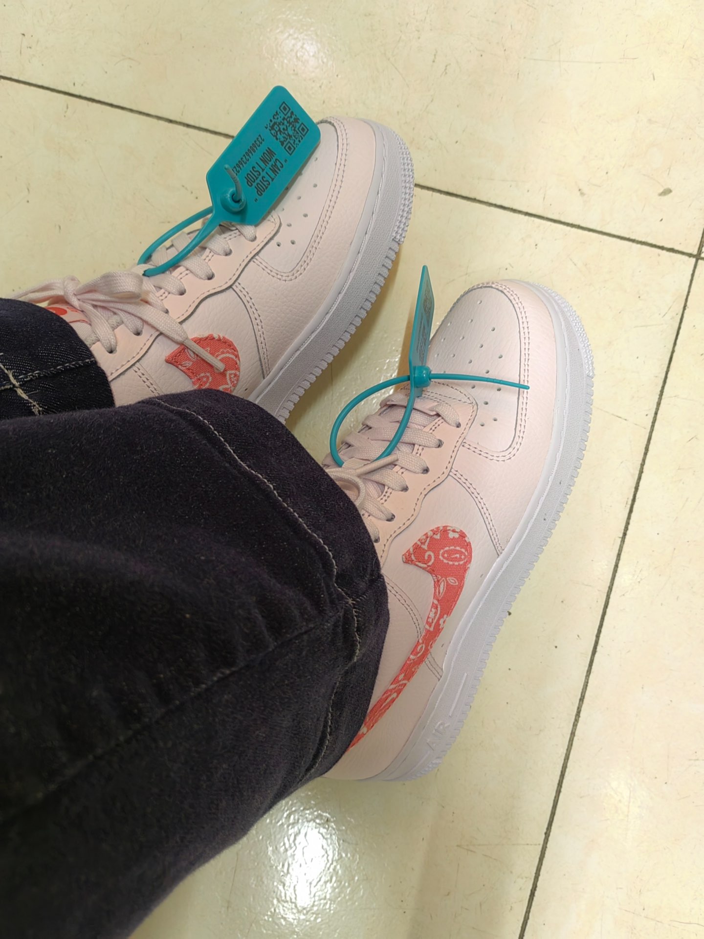 custom review-Nike Air Force 1 'Розовый Пейсли' Низкие Кроссовки для скейтбординга Женские Белые Розовые