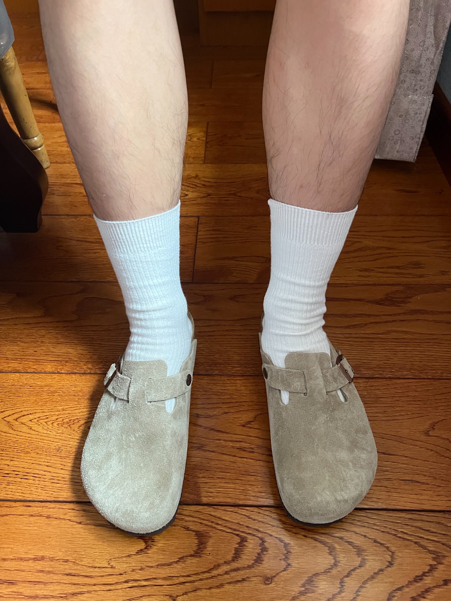 custom review-Биркенсток Бостон Soft Footbed Домашние тапочки Унисекс Серый Стандартный Свободный крой