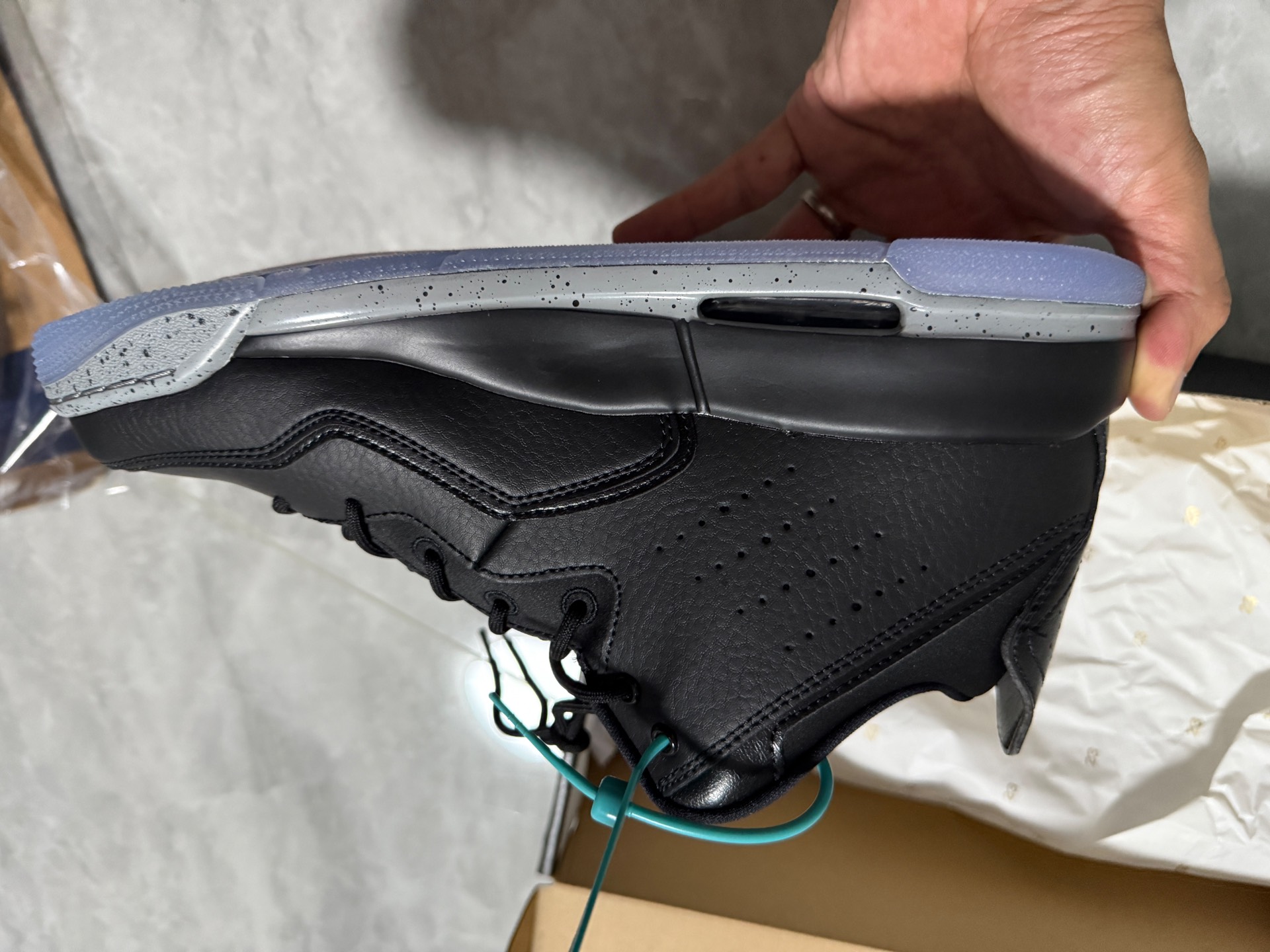 custom review-Jordan Courtside 23 Black Particle Grey