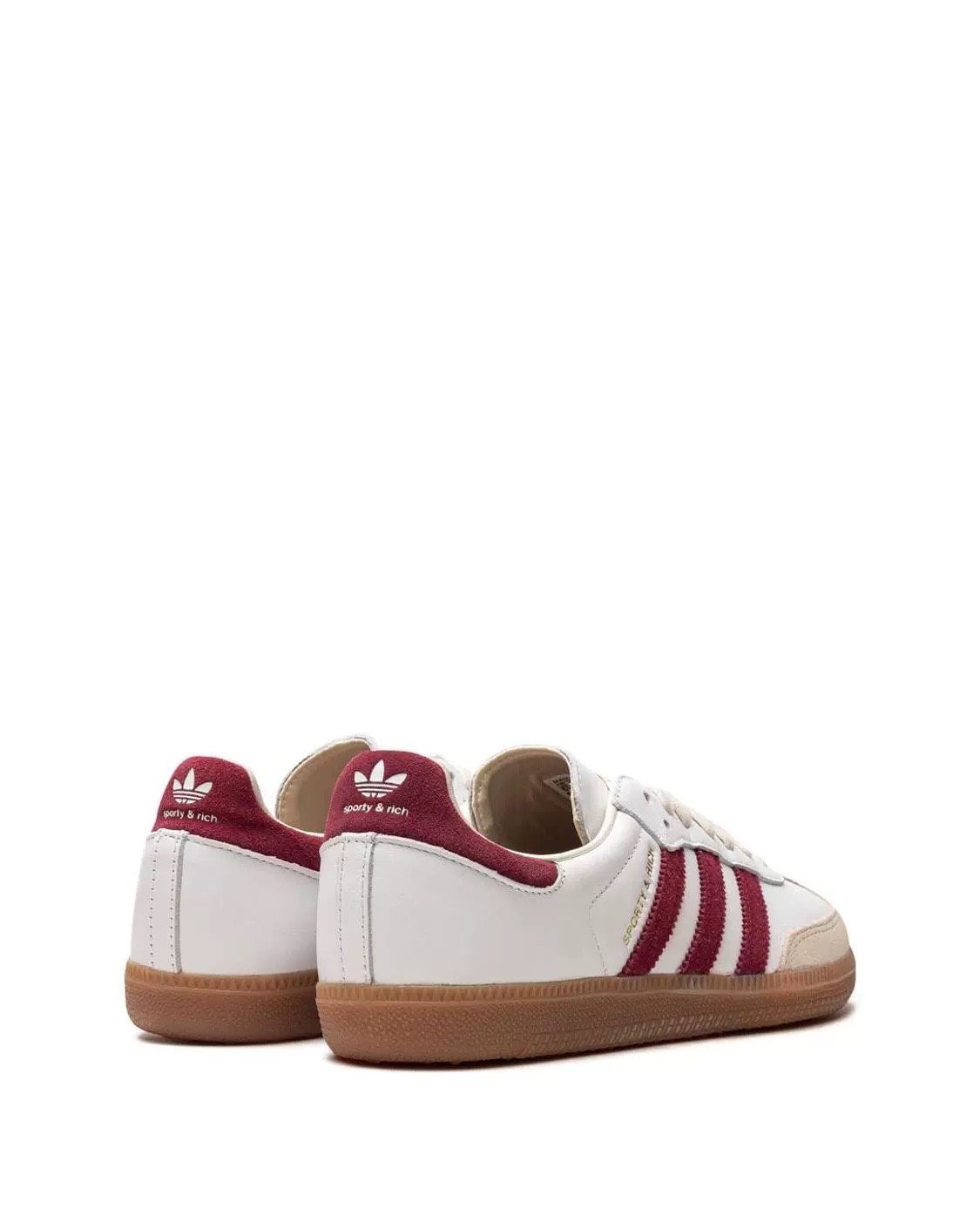 custom review-SPORTY RICH x adidas originals Samba Устойчивые к истиранию низкие скейтбординговые кроссовки унисекс Белый Красный