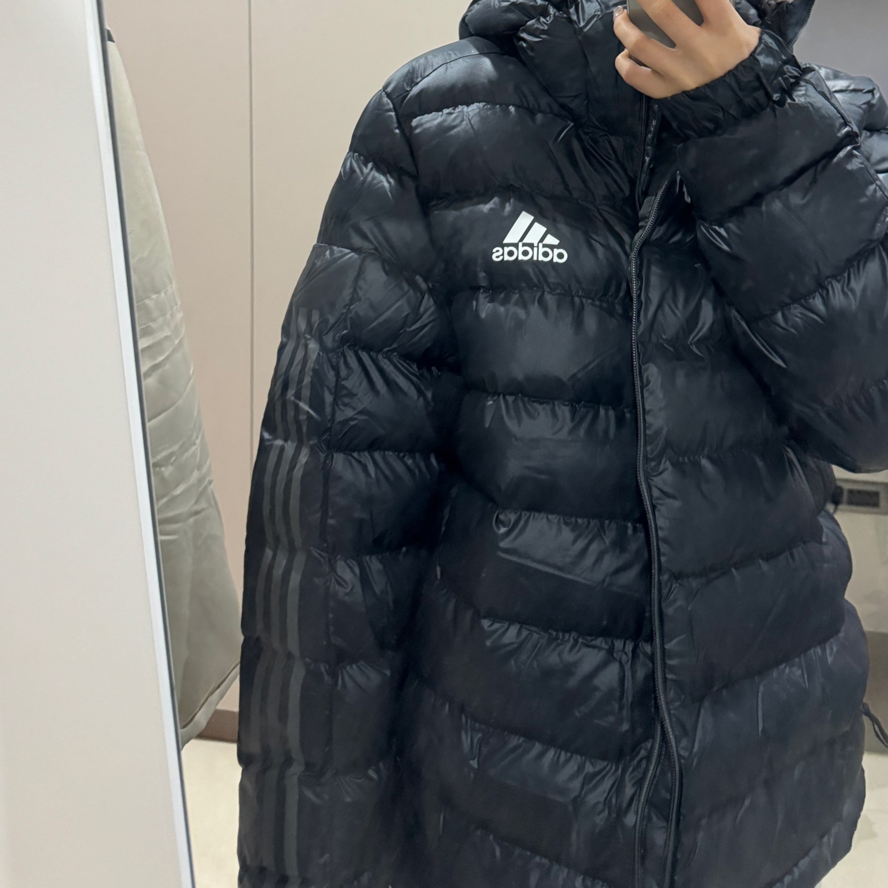 custom review-Adidas 3 Stripes Пуховая куртка Мужская