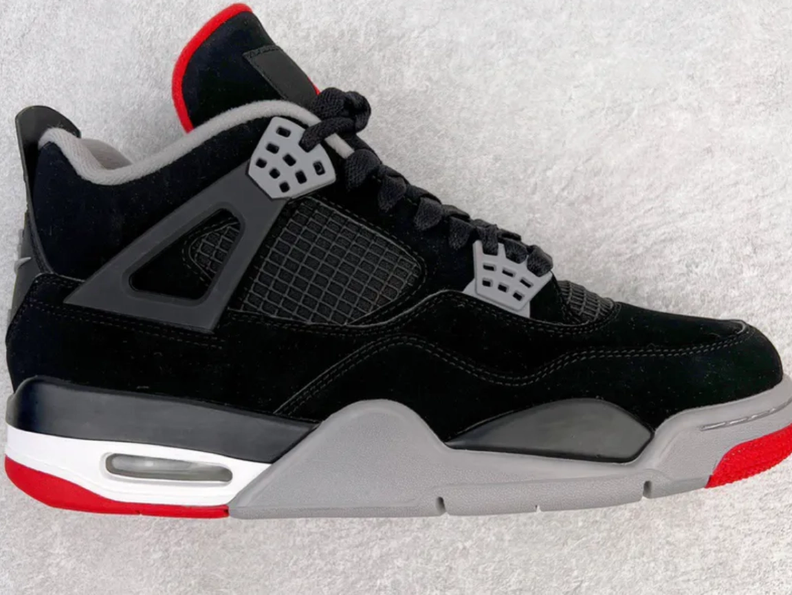 custom review-Jordan Air Jordan 4 Retro Темно-красный MID Топ Винтажные баскетбольные кроссовки Унисекс Черный Красный Выпуск 2019 года