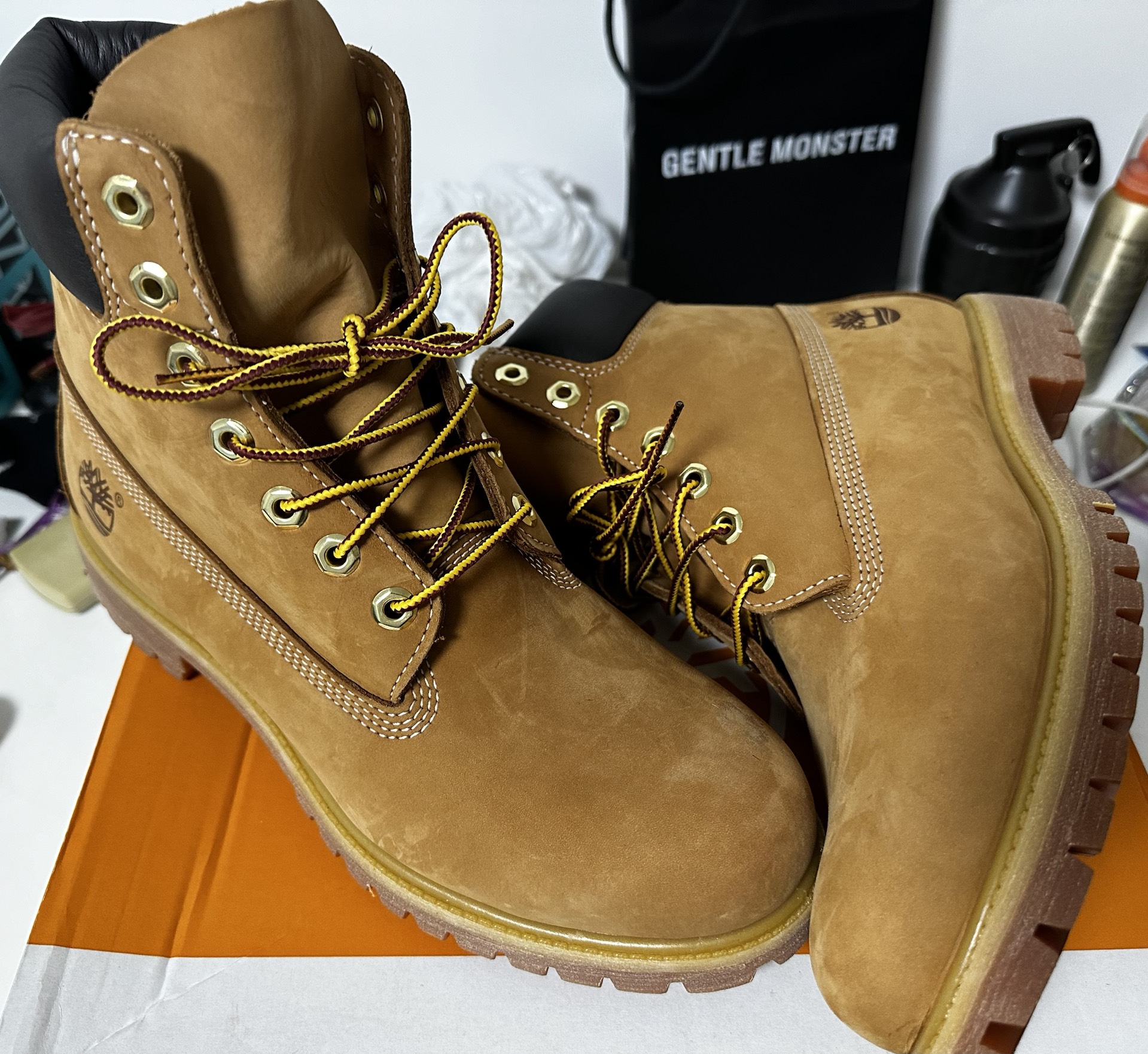 custom review-Timberland PREMIUM Короткий Аутдор Мужской Желтый Узкая версия