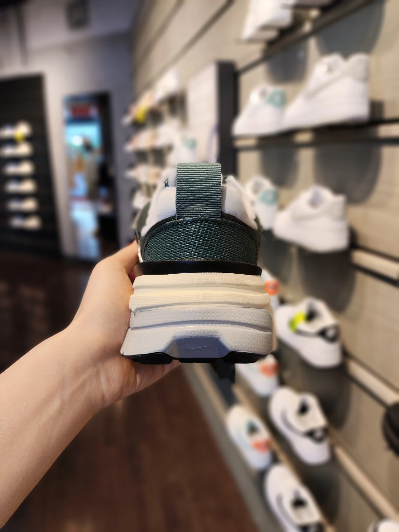 custom review-Nike V2K Run Low Топ Casual Мужской Серый Зеленый