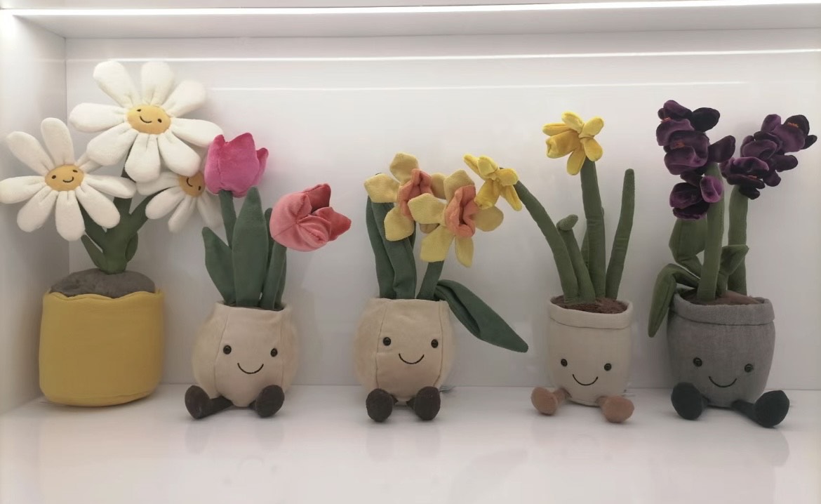 custom review-JELLYCAT Fun Plant Фиолетовая Орхидея Успокаивающая Кукла Плюшевая Кукла 29 см Длина Тела