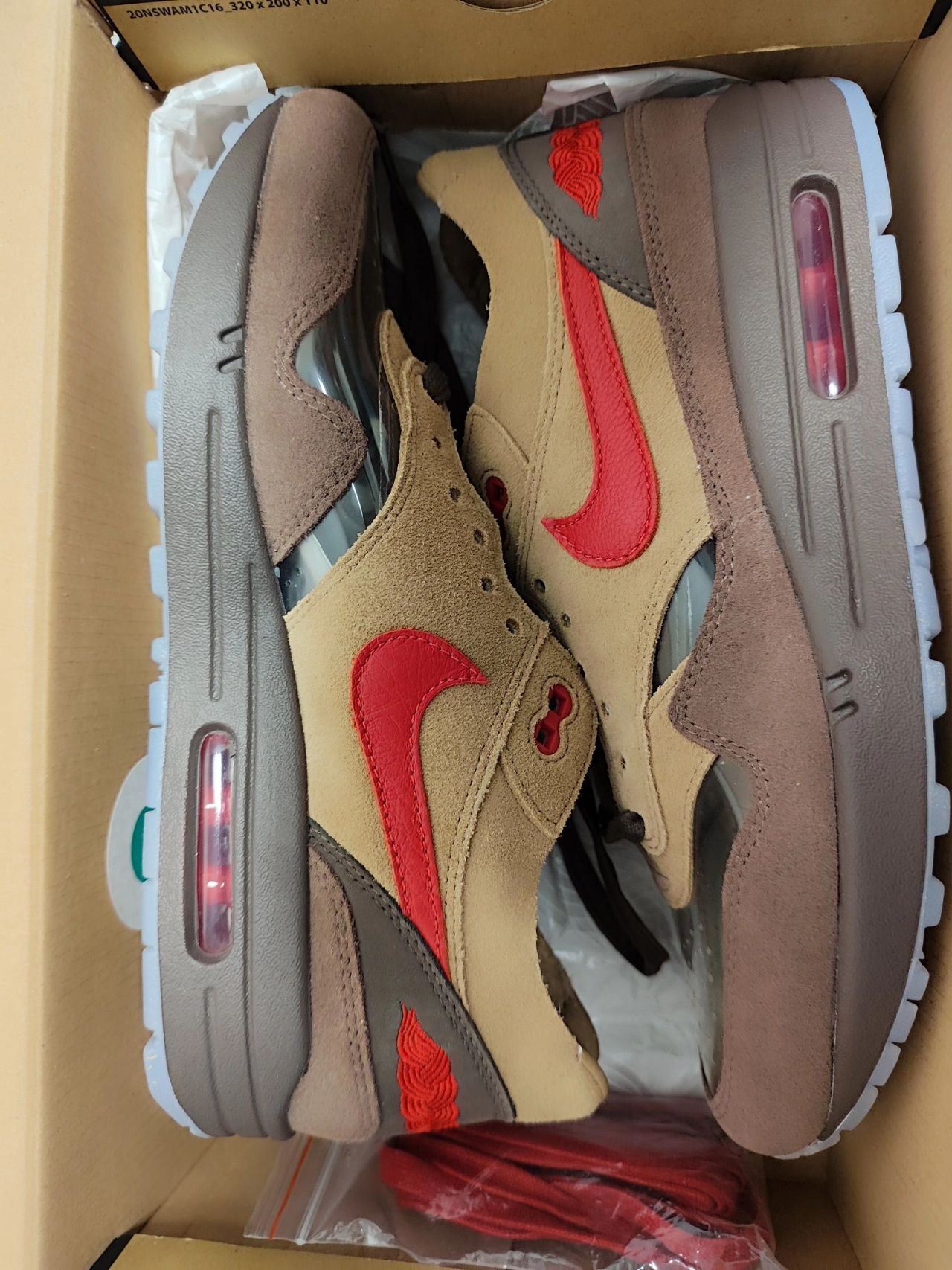 custom review-CLOT x Nike Air Max 1 Low Топ Air Cushion Повседневные Беговые кроссовки Унисекс Коричневый Желтый Китай Ограниченный