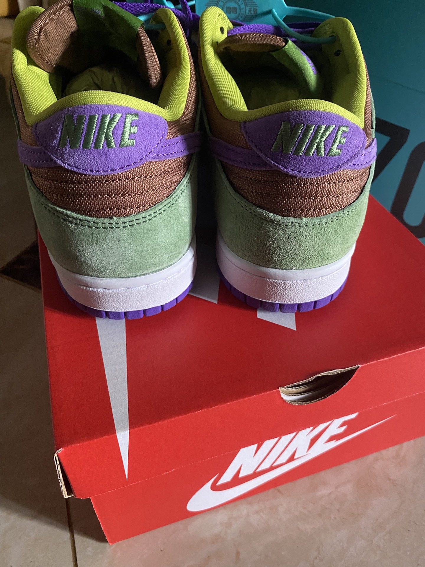 custom review-Nike Dunk SP 'Veneer' Low Топ Скейтборд Кроссовки Унисекс Коричнево-зеленый