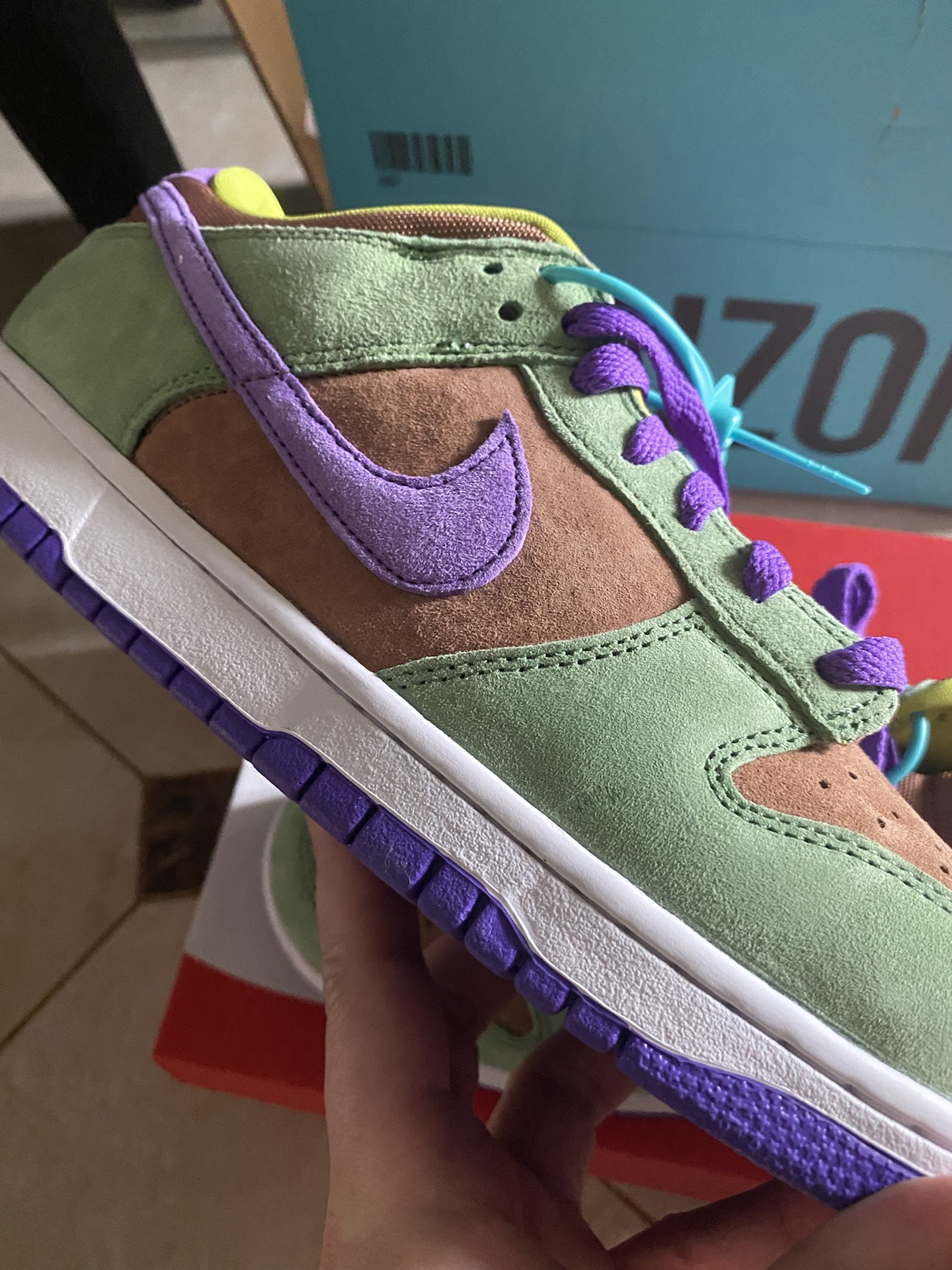 custom review-Nike Dunk SP 'Veneer' Low Топ Скейтборд Кроссовки Унисекс Коричнево-зеленый