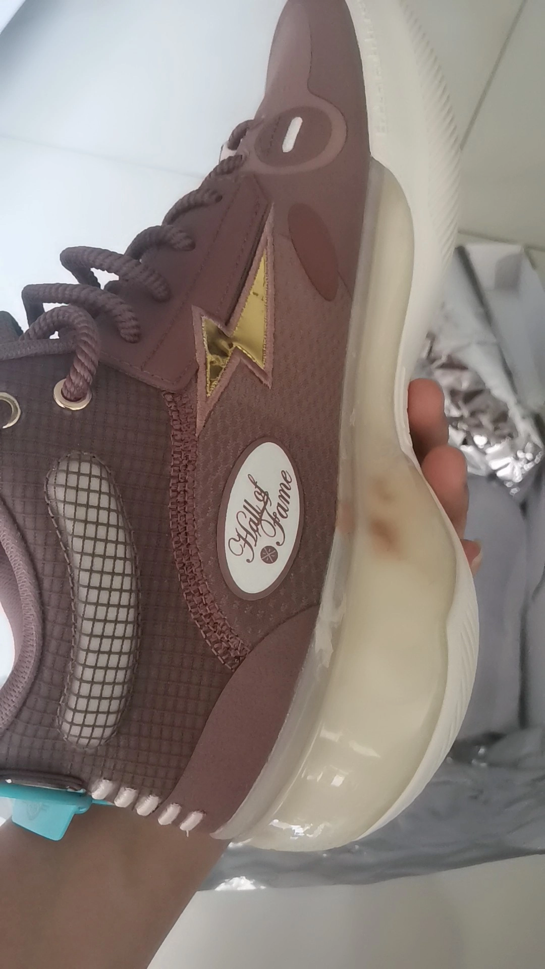 custom review-LiNing WOW 10 Hall Of Fame Cushioning Wear Resistant High Top Basketball Shoes Men's Red Brown