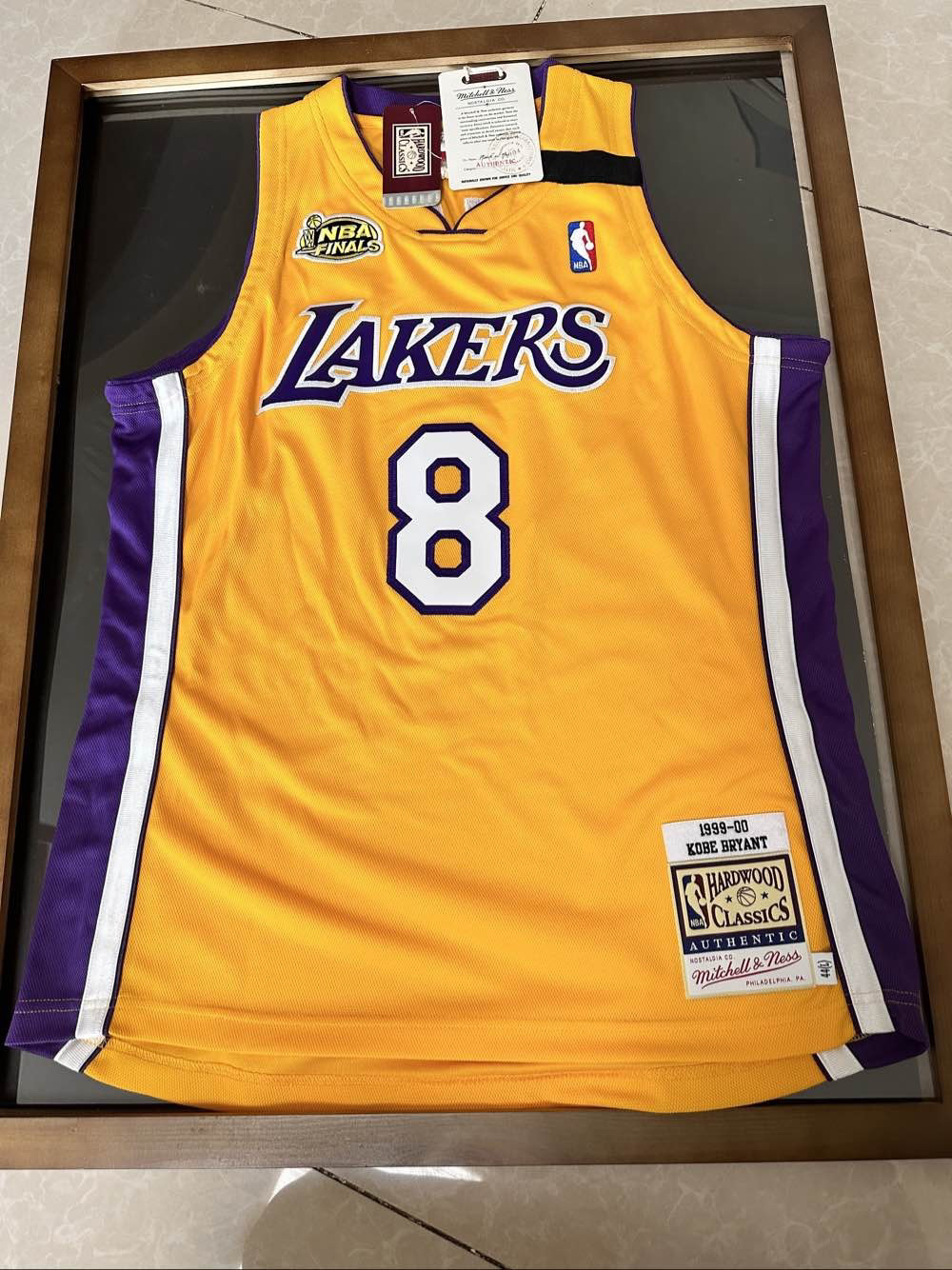 nba 1999-2000赛季 总决赛 首冠 科比正版收藏版球衣