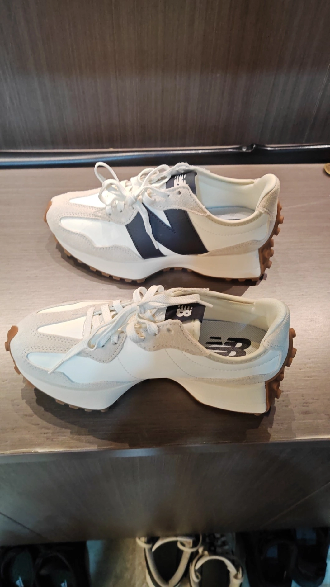 custom review-New Balance NB 327 Амортизация Износостойкий Низкий Топ Беговые кроссовки Женские Серый Белый