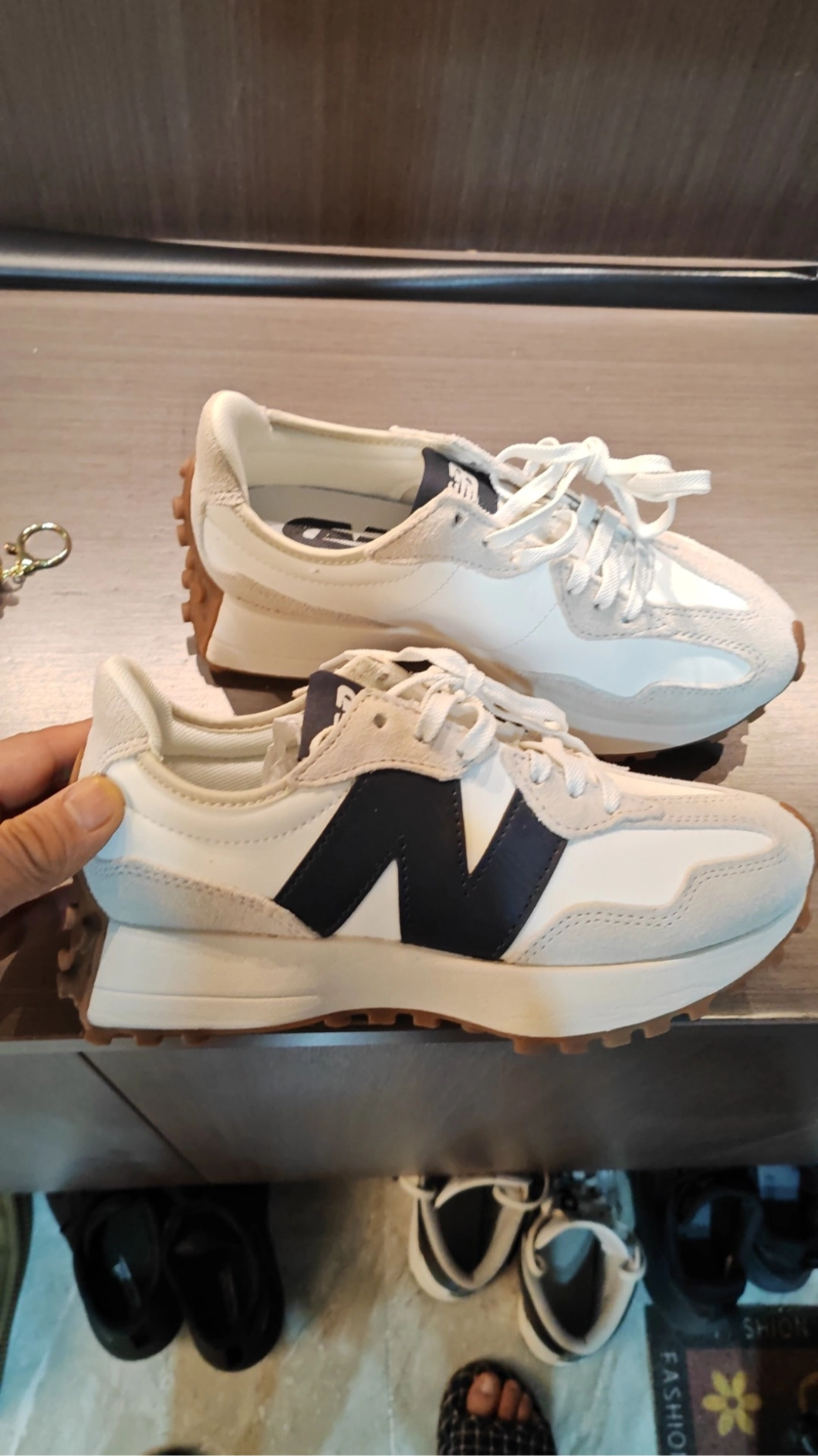 custom review-New Balance NB 327 Амортизация Износостойкий Низкий Топ Беговые кроссовки Женские Серый Белый