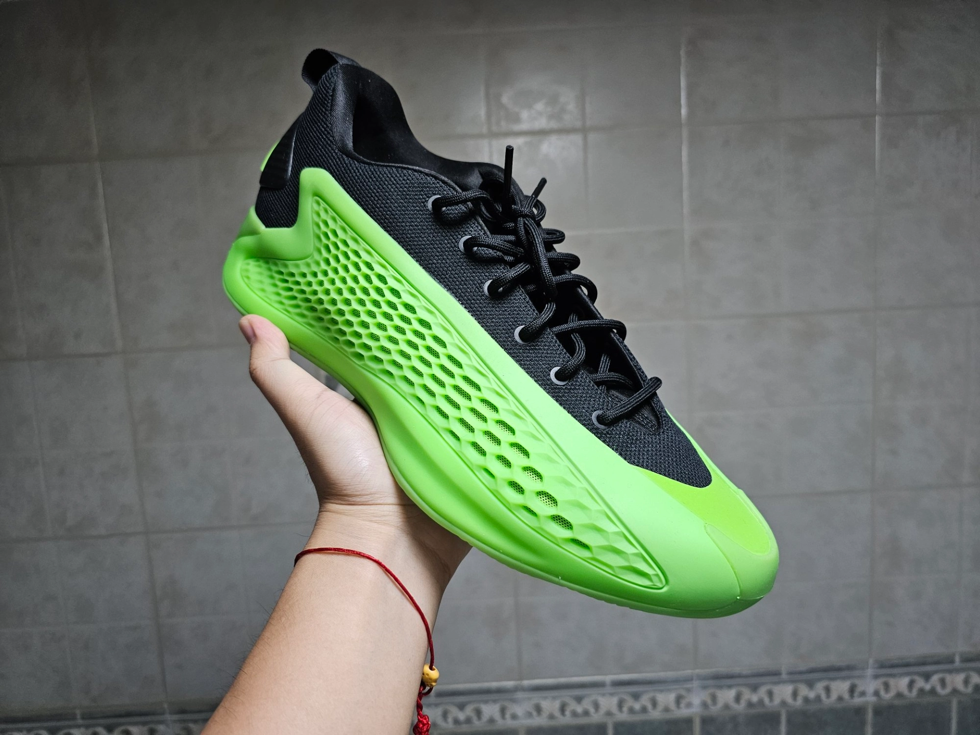 custom review-Adidas A.E. 1 Low Slime Shock Absorbers Противоскользящие Устойчивые к истиранию Низкий Топ Баскетбольные кроссовки Мужской Зеленый