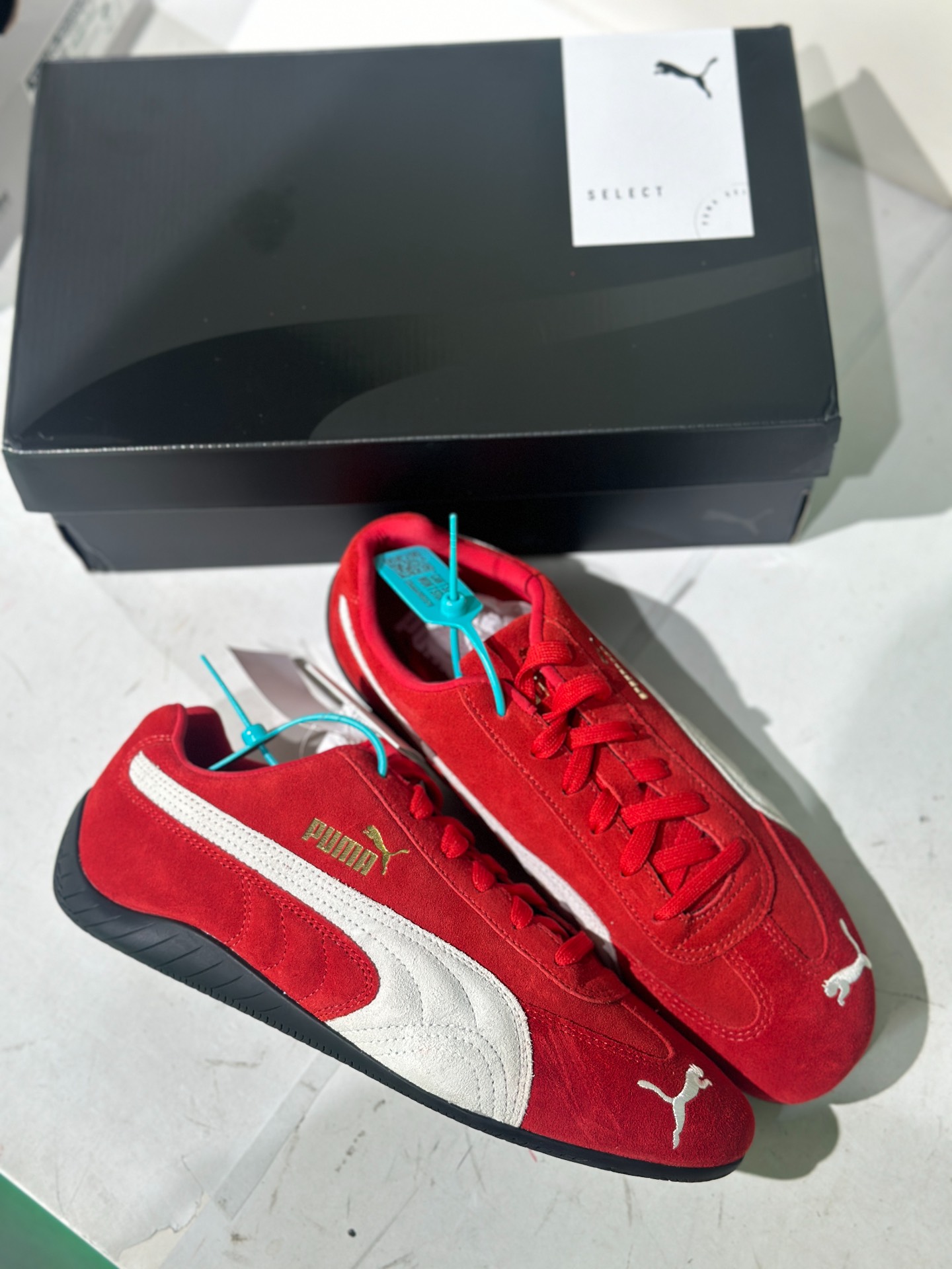 custom review-PUMA Speedcat Go OG Устойчивые к истиранию Низкие Кроссовки для тренировок Унисекс Пламя Красный