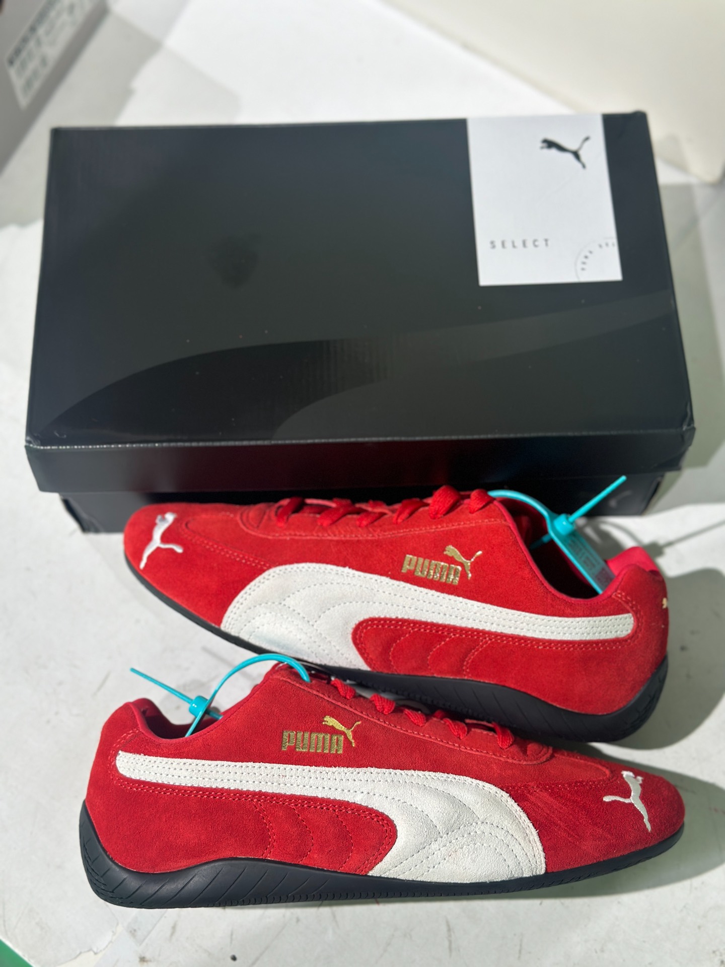 custom review-PUMA Speedcat Go OG Устойчивые к истиранию Низкие Кроссовки для тренировок Унисекс Пламя Красный
