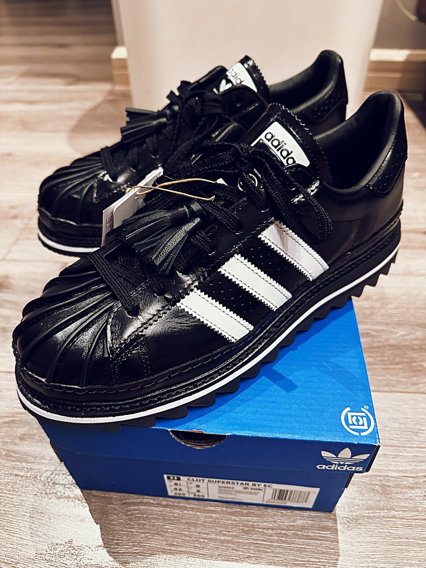 custom review-CLOT x Adidas Originals SUPERSTAR Устойчивые к истиранию Дышащие Низкие Кроссовки для скейтбординга Унисекс Черные