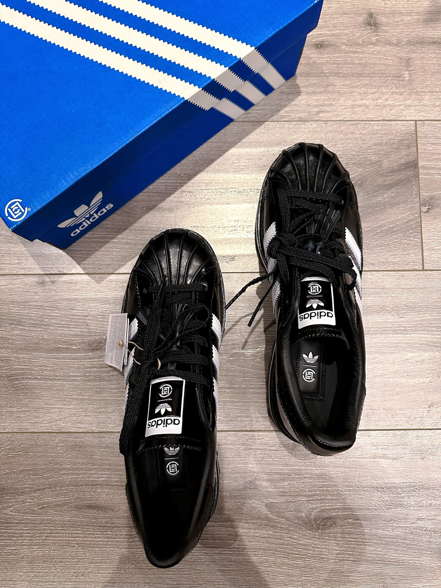 custom review-CLOT x Adidas Originals SUPERSTAR Устойчивые к истиранию Дышащие Низкие Кроссовки для скейтбординга Унисекс Черные