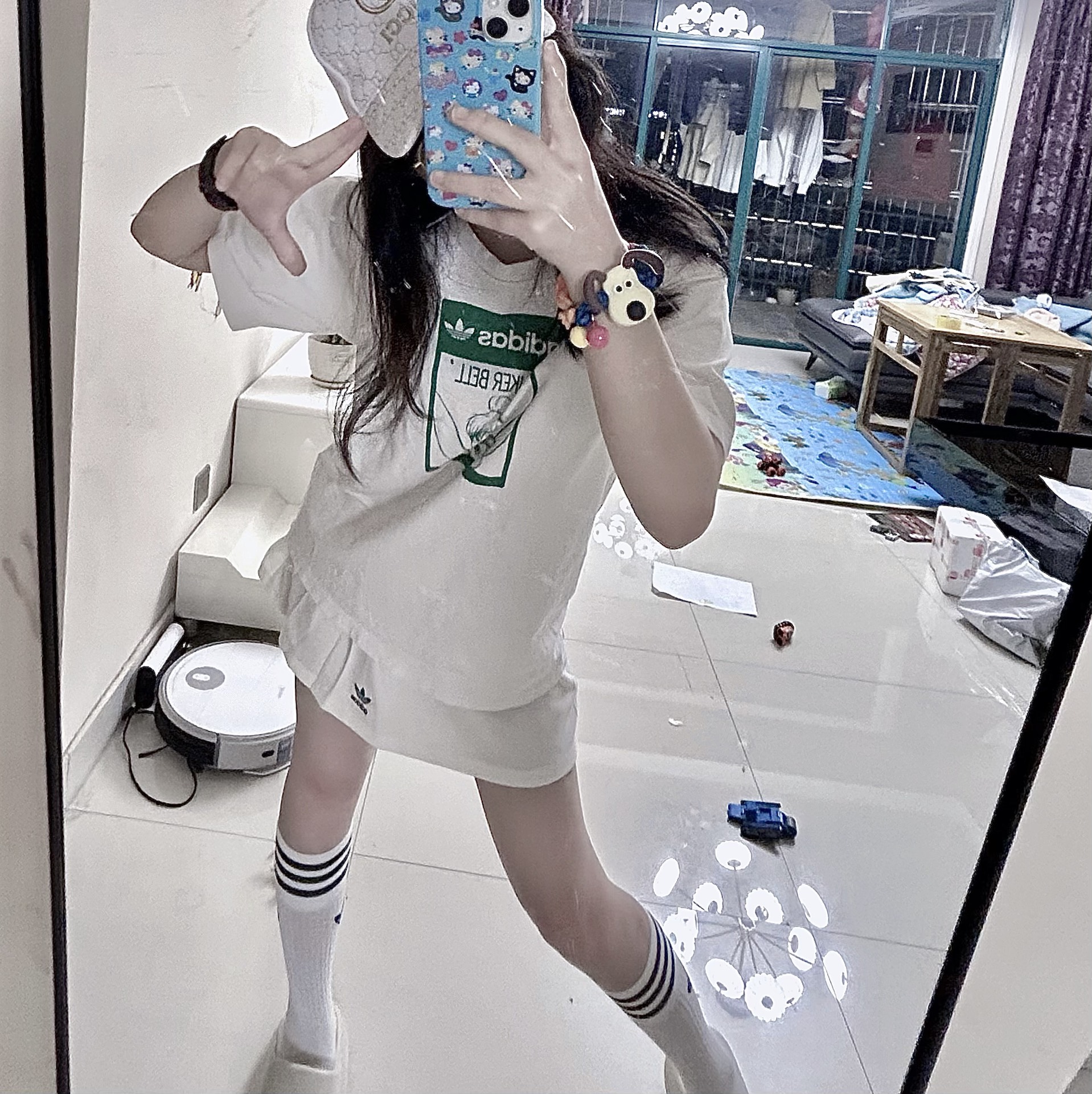 custom review-Adidas Originals Повседневные короткие юбки Женские Нефритовый белый