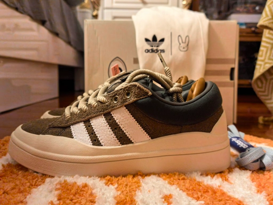 custom review-Adidas Originals x Bad Bunny Campus Bad Bunny противоскользящий устойчивый к истиранию легкий низкий топ